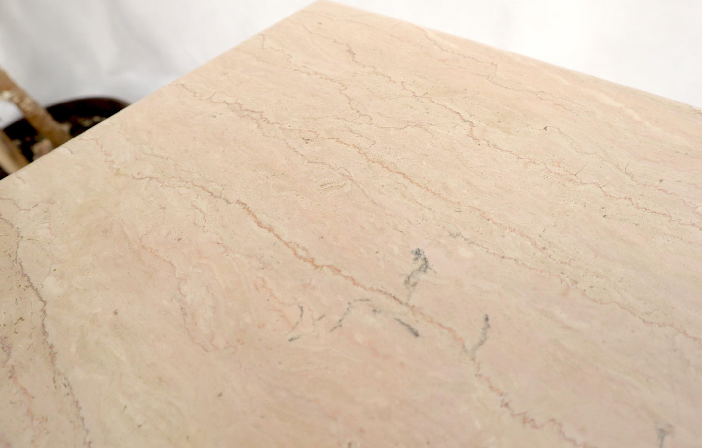 EstablishedLines Square Light Pink Marble Pedestal