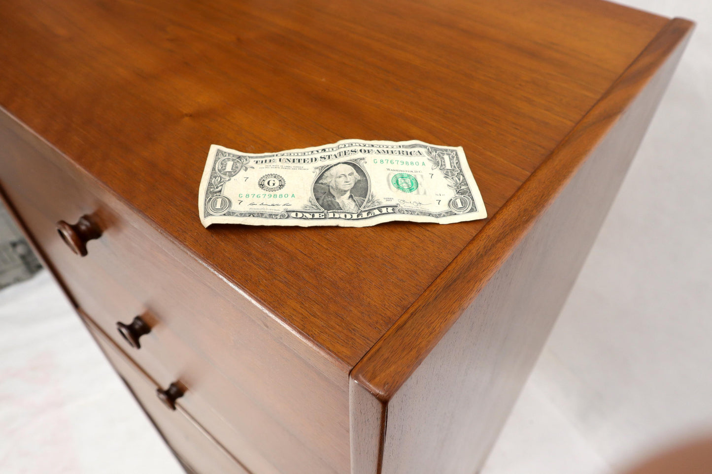 EstablishedLines Mid-Century Modern American Walnut Tall Skinny Lingerie Chest Dresser