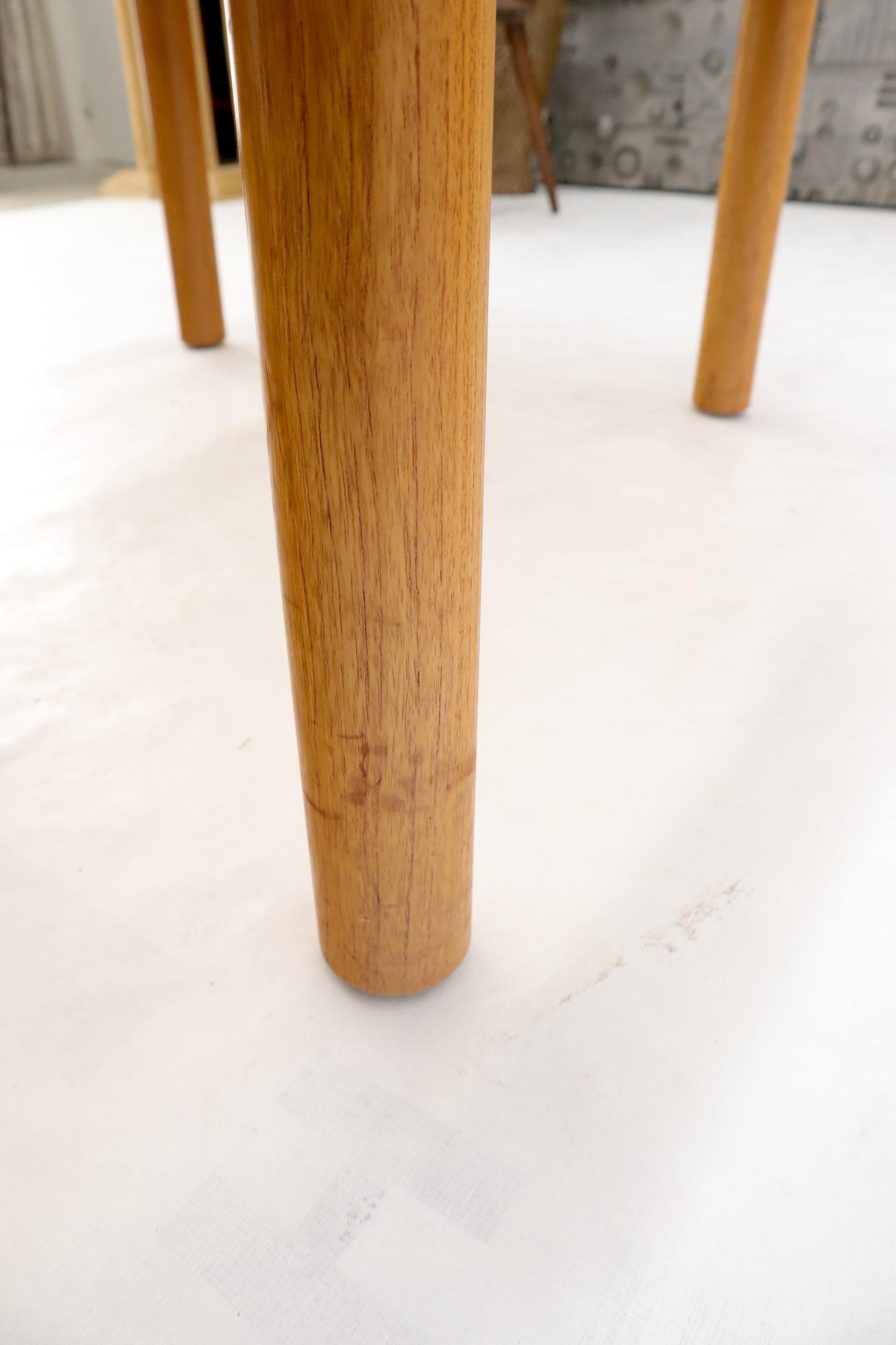 EstablishedLines Danish Mid-Century Modern Oval Coffee Table with Smoked Glass Top