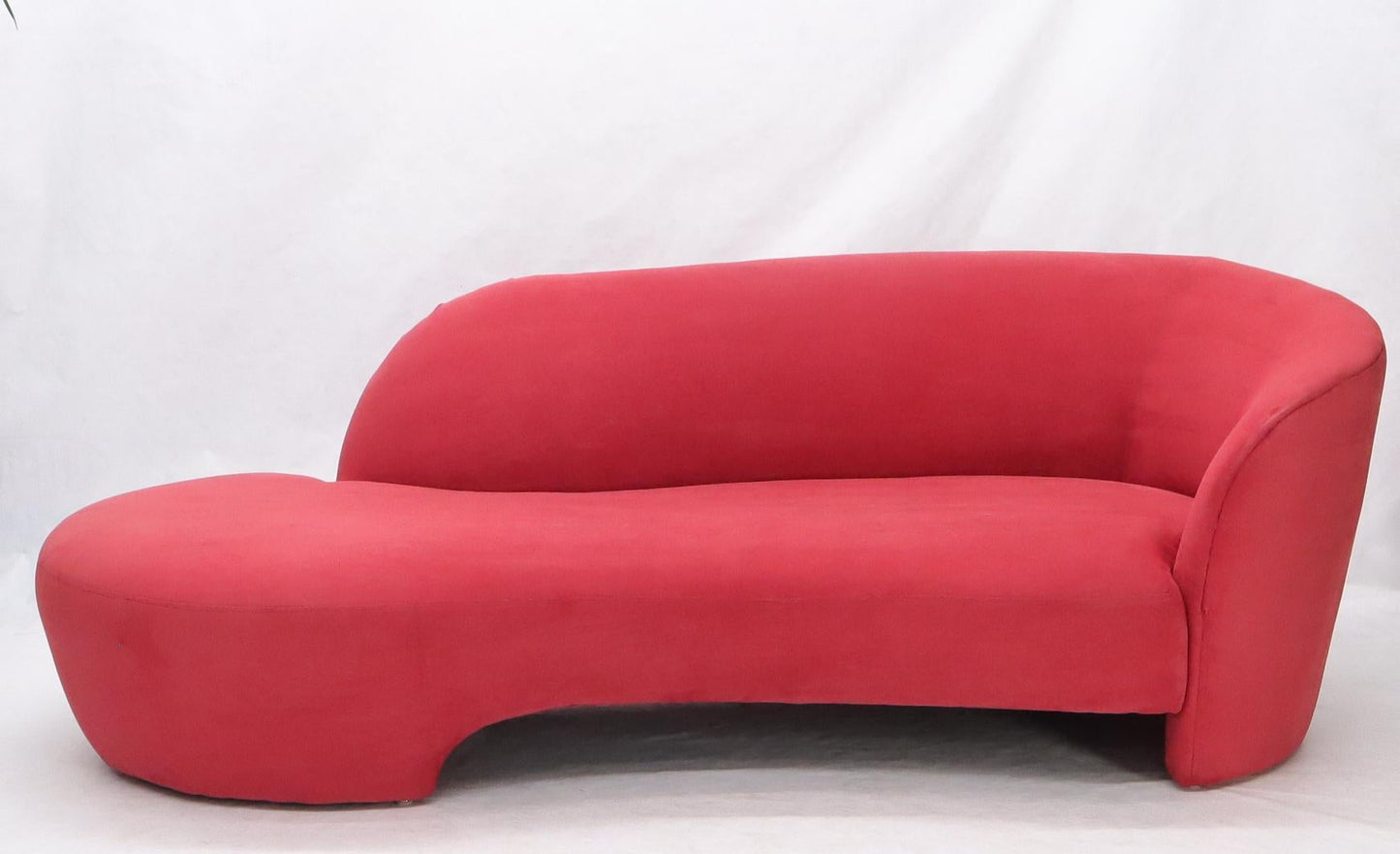 EstablishedLines Red Suede Weiman Preview Chaise Lounge Cloud Sofa