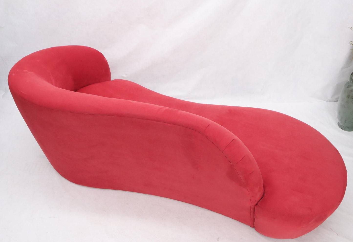 EstablishedLines Red Suede Weiman Preview Chaise Lounge Cloud Sofa