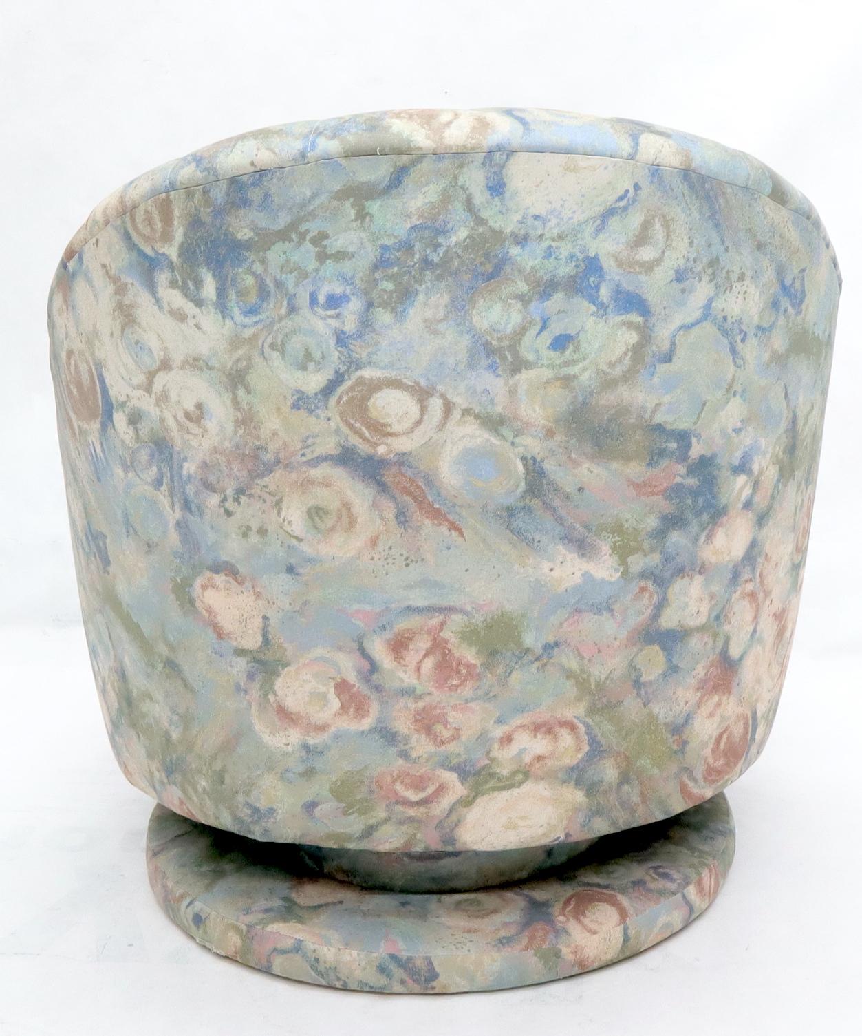 EstablishedLines Thayer Coggin Swivel Scallop Shape Back Tilt Rocking Lounge Chair