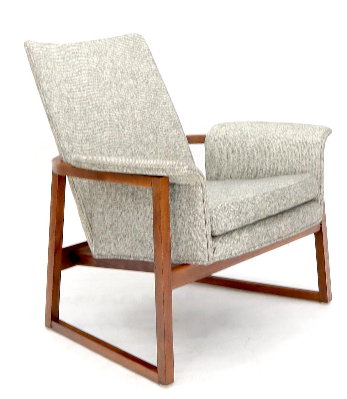 EstablishedLines Danish Mid-Century Modern Teak Barrel Shape Frame Lounge Chair