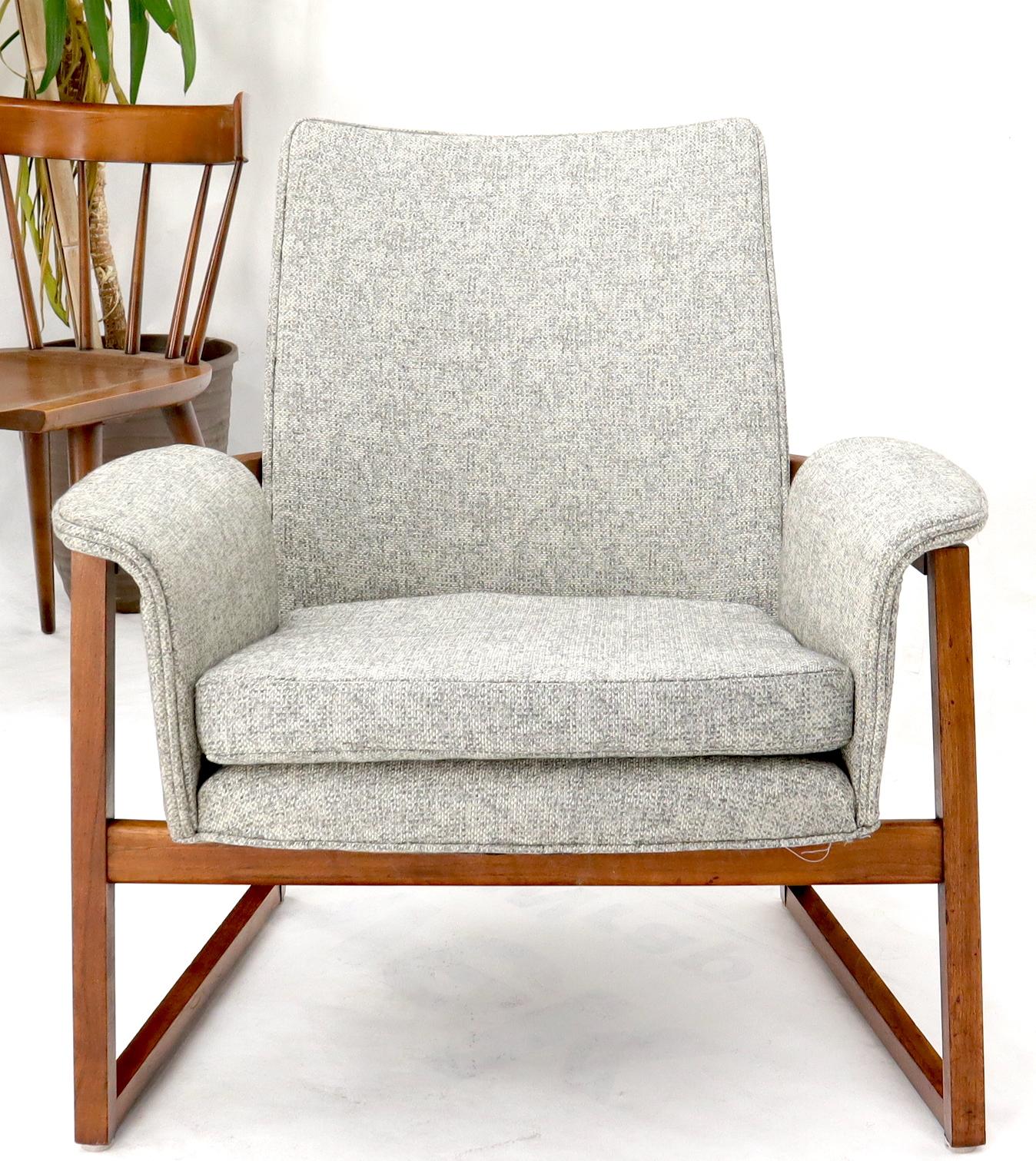 EstablishedLines Danish Mid-Century Modern Teak Barrel Shape Frame Lounge Chair