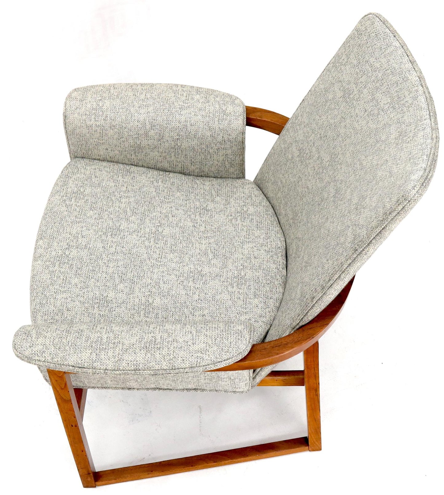 EstablishedLines Danish Mid-Century Modern Teak Barrel Shape Frame Lounge Chair