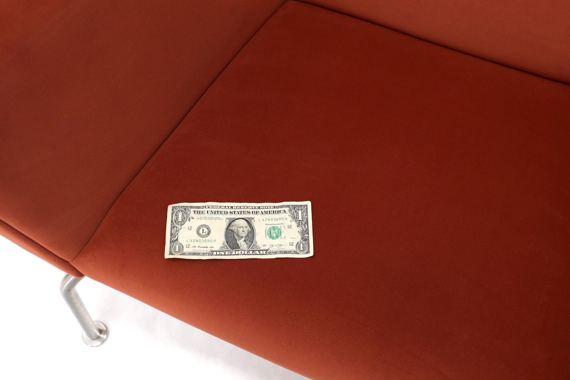 EstablishedLines Pair of Hans Wegner for Carl Hansen Wing Chair in Orange Velvet like Fabric OX