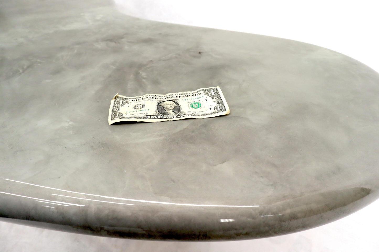 EstablishedLines Organic Kidney Shape Faux Marble Finish Coffee Table