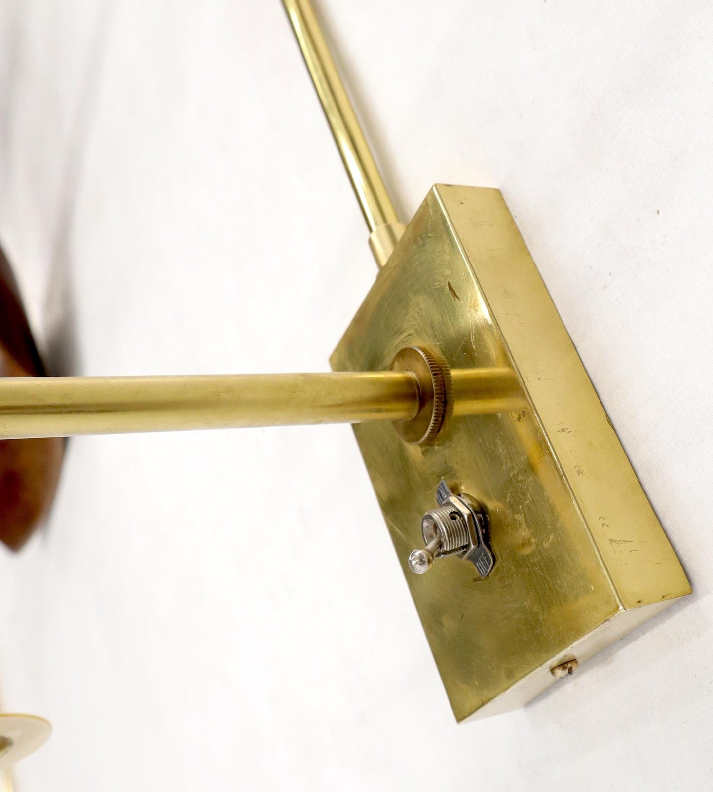 EstablishedLines Pair of Twisted Brass Tube Trumpet Shape Sconces
