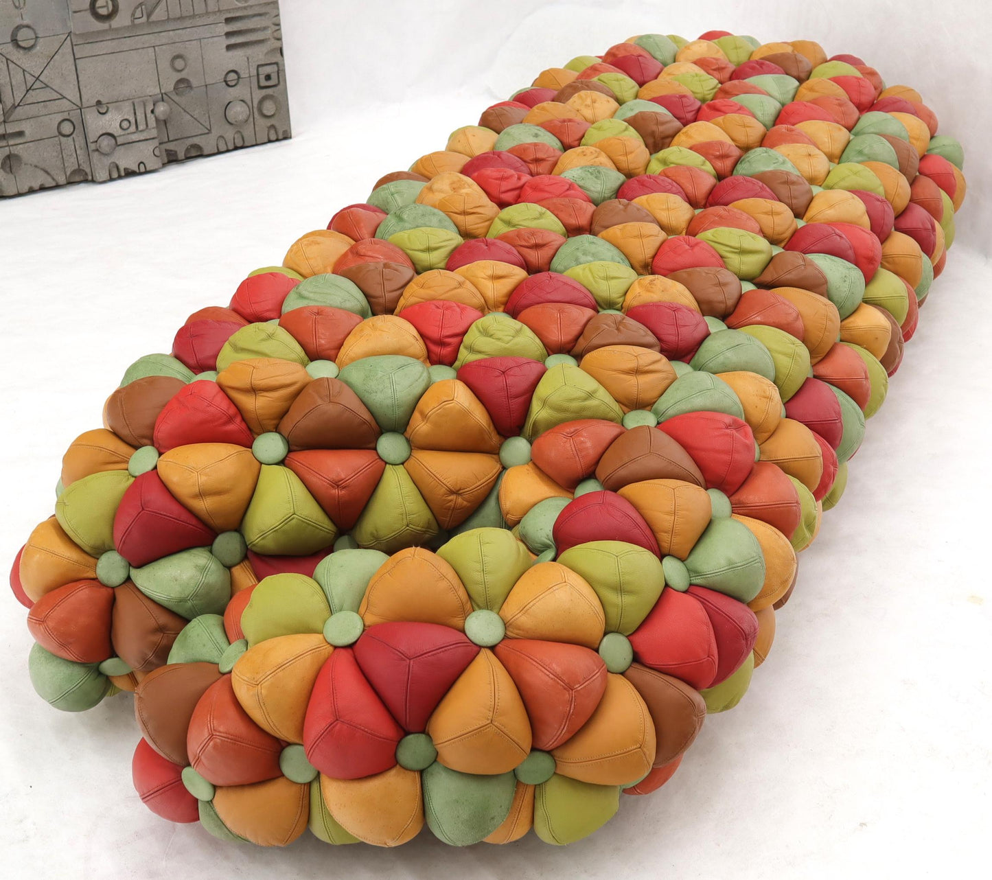 EstablishedLines Pair of Ayala Serfaty Aqua Creations Tufted Leather Daybeds Benches Cots Organic