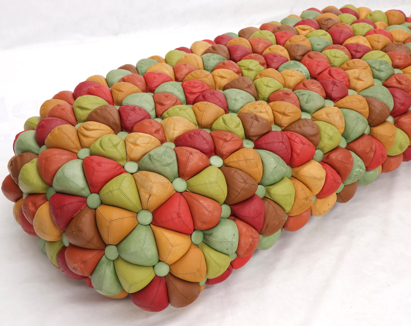 EstablishedLines Pair of Ayala Serfaty Aqua Creations Tufted Leather Daybeds Benches Cots Organic