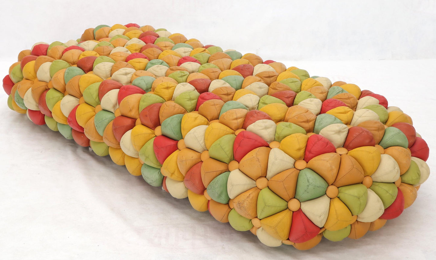 EstablishedLines Pair of Ayala Serfaty Aqua Creations Tufted Leather Daybeds Benches Cots Organic