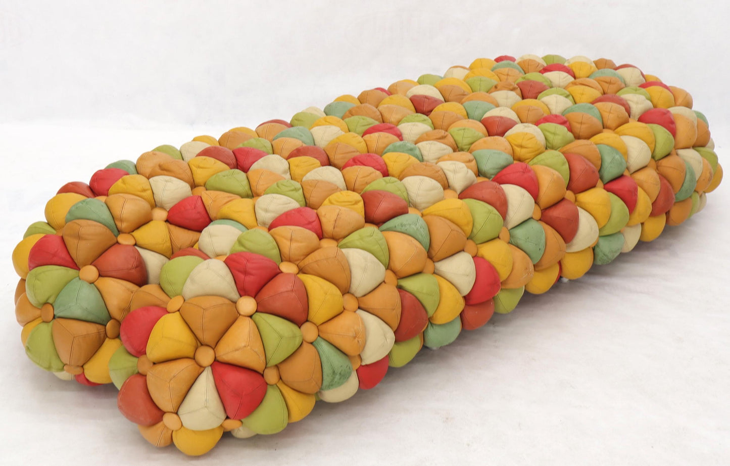 EstablishedLines Pair of Ayala Serfaty Aqua Creations Tufted Leather Daybeds Benches Cots Organic