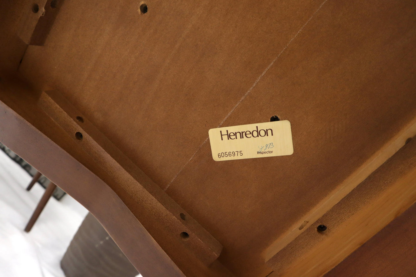 EstablishedLines Henredon Satin and Burl Wood Console Table