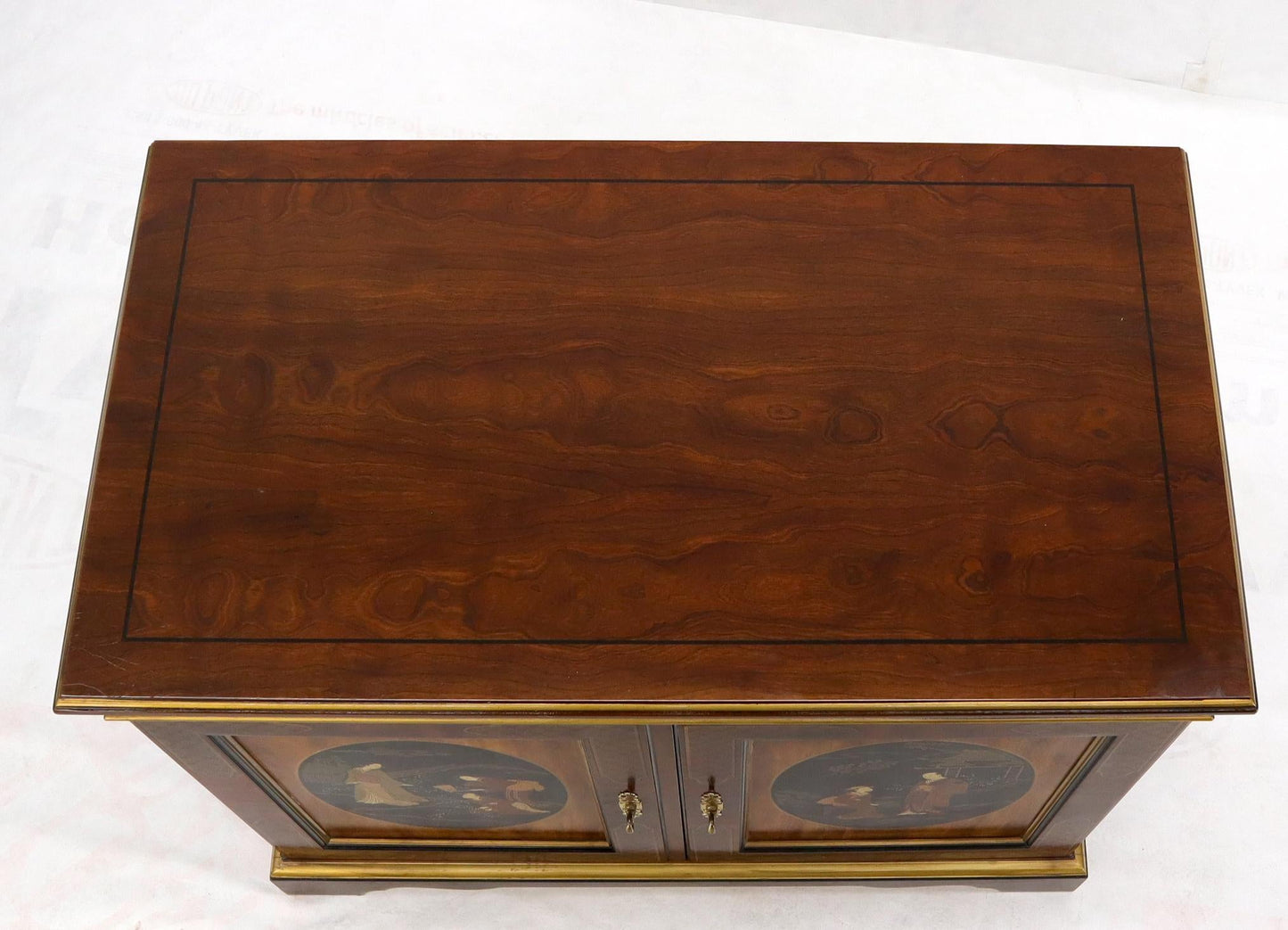 EstablishedLines Painted Chinoiserie Two Doors Server Cabinet by Drexel