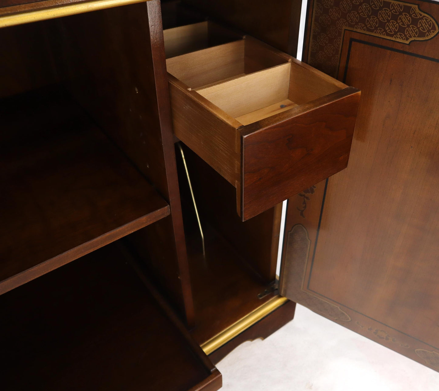 EstablishedLines Painted Chinoiserie Two Doors Server Cabinet by Drexel