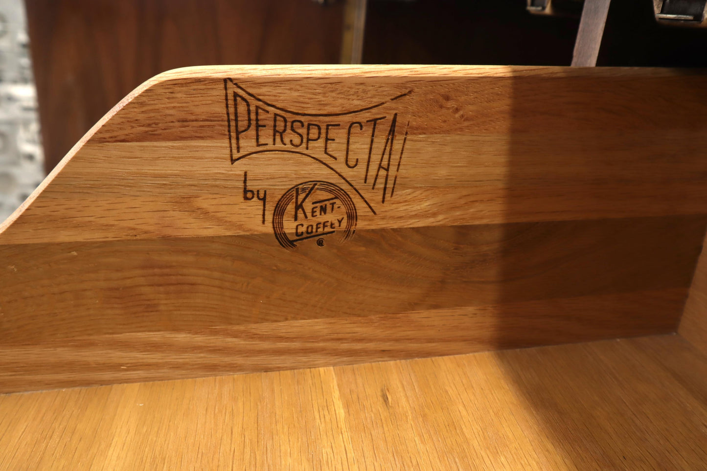 EstablishedLines Sculptured Rosewood Front Door Pulls Mid-Century Modern Walnut High Chest