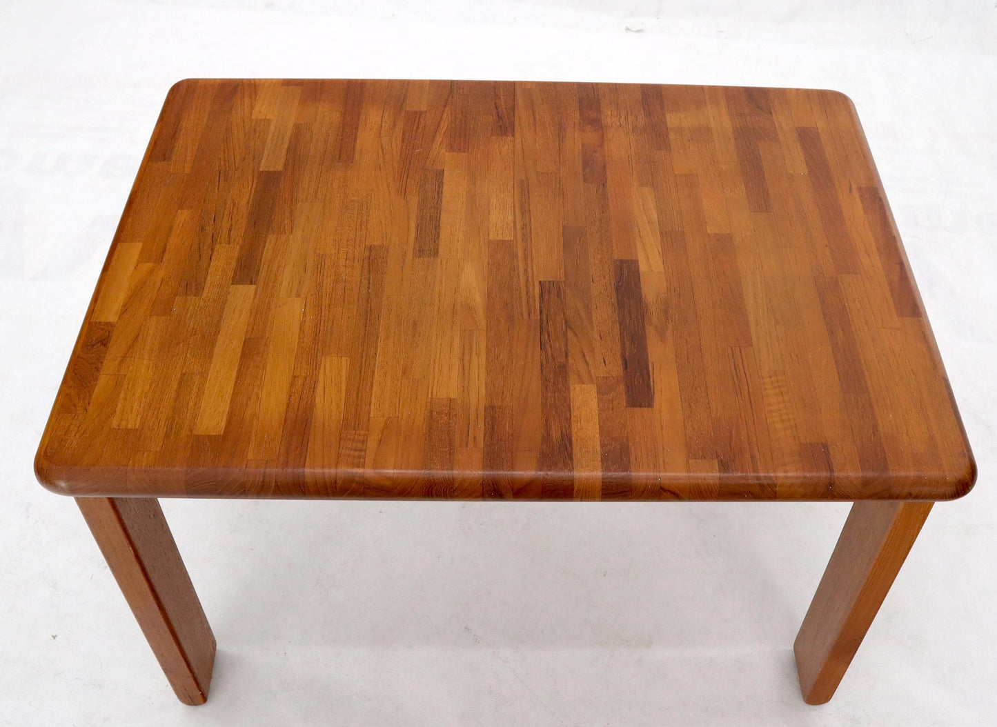 EstablishedLines Midcentury Danish Modern Solid Teak Side End Table Stand