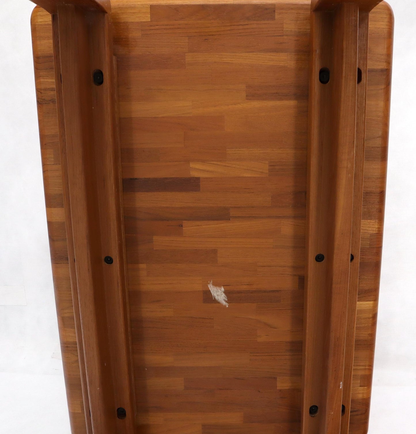 EstablishedLines Midcentury Danish Modern Solid Teak Side End Table Stand