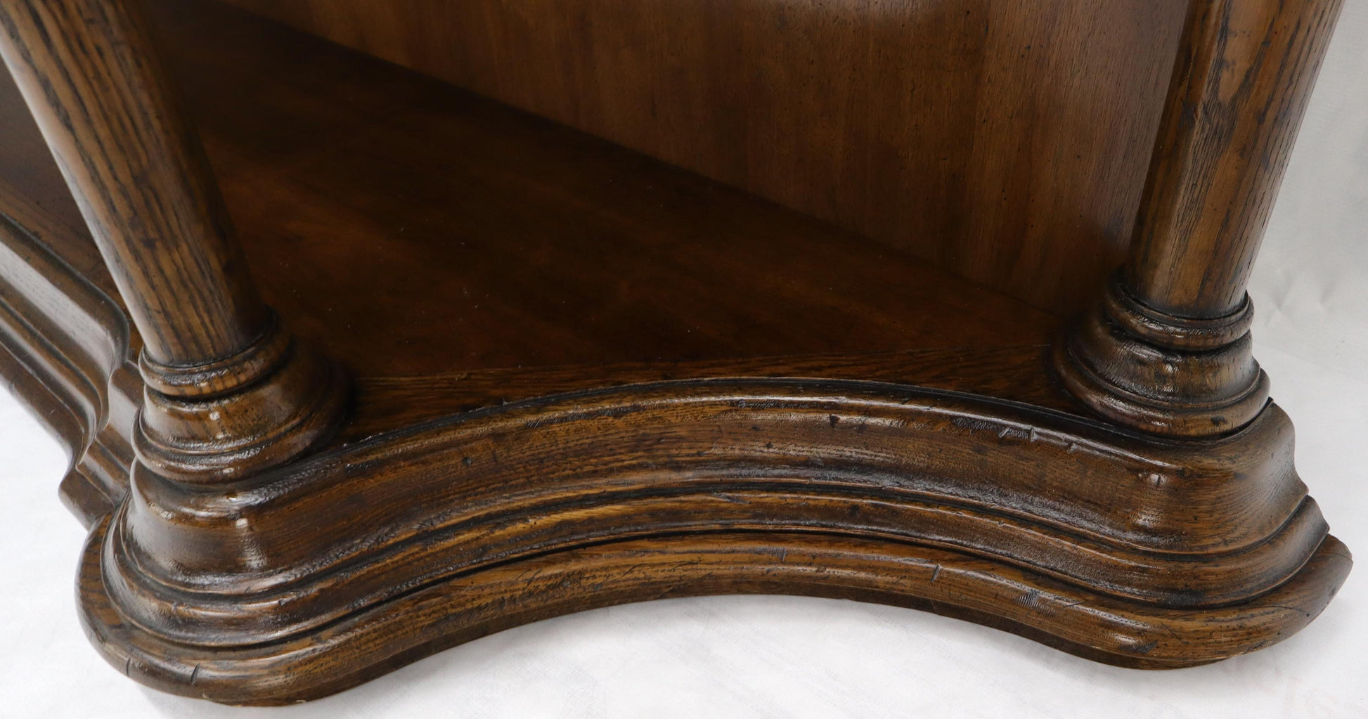 EstablishedLines Large Oversize Figural Country French Style Open Bookcase with Spindles