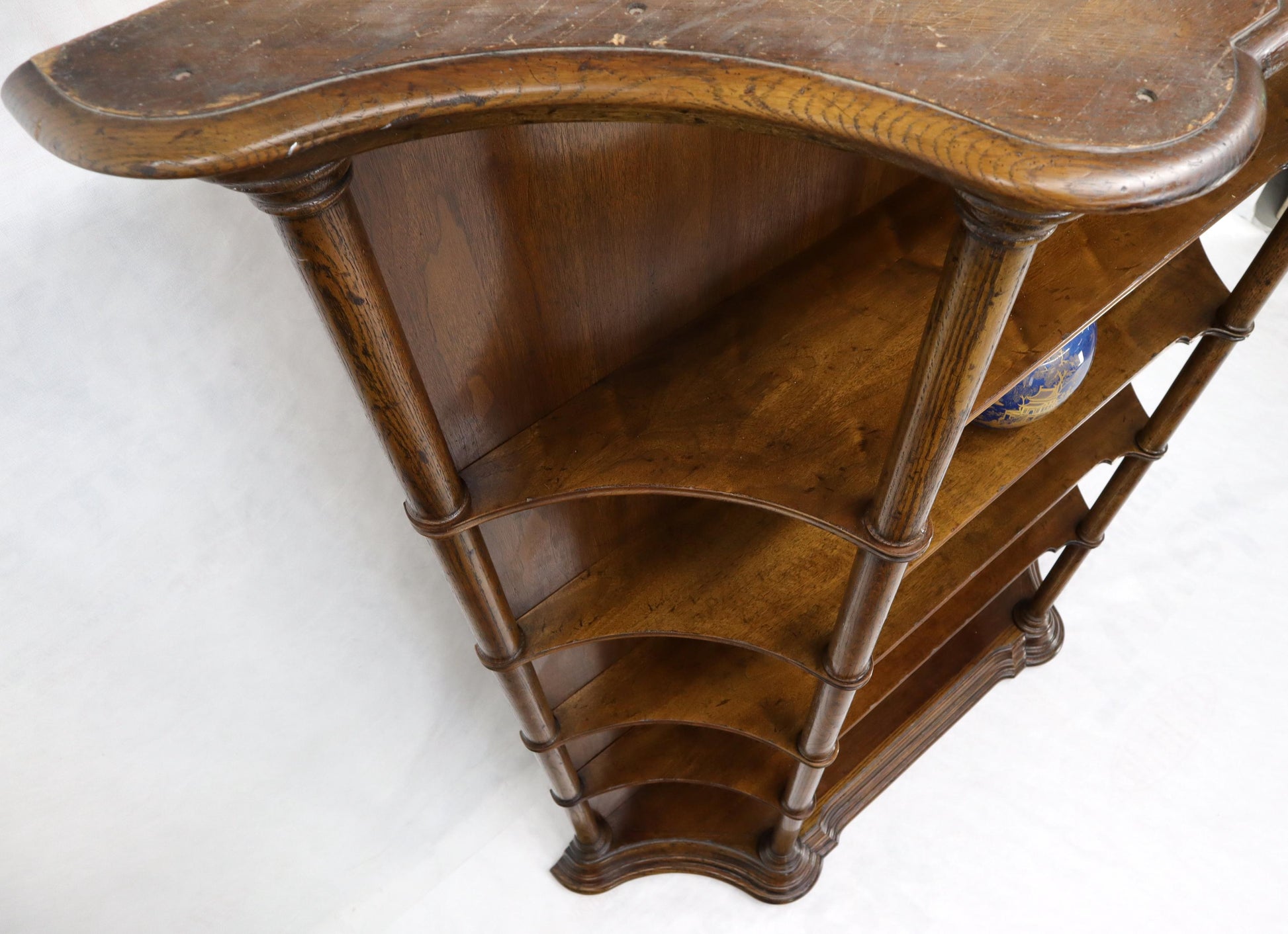 EstablishedLines Large Oversize Figural Country French Style Open Bookcase with Spindles