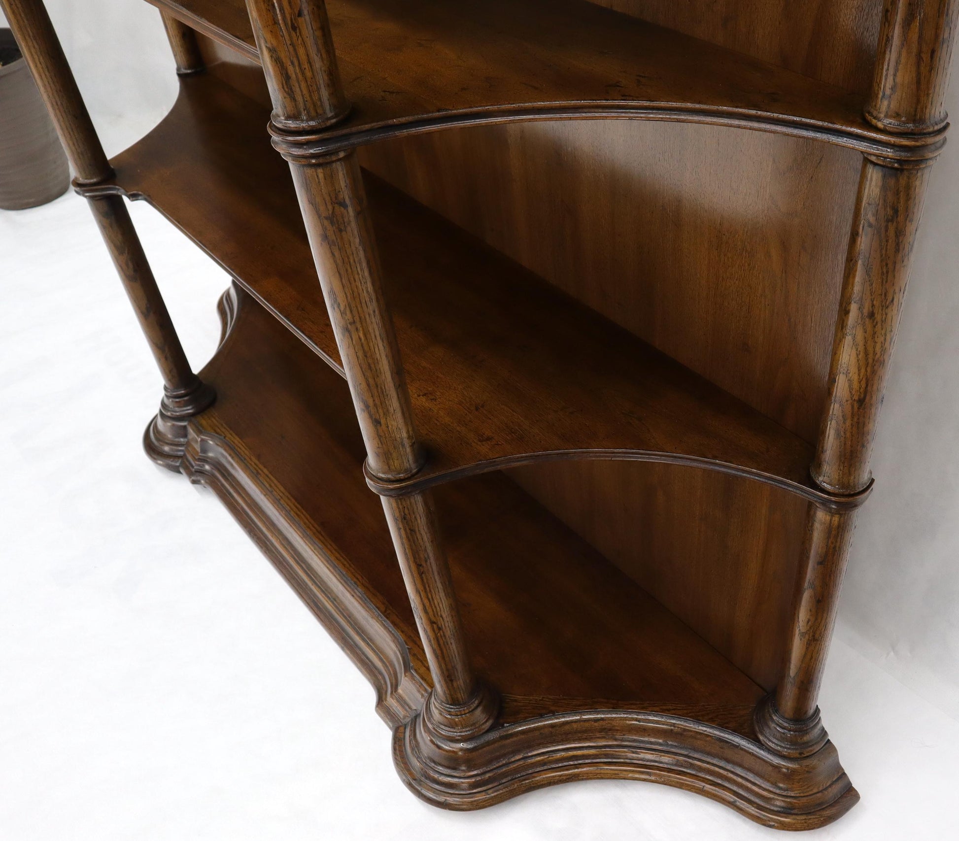 EstablishedLines Large Oversize Figural Country French Style Open Bookcase with Spindles