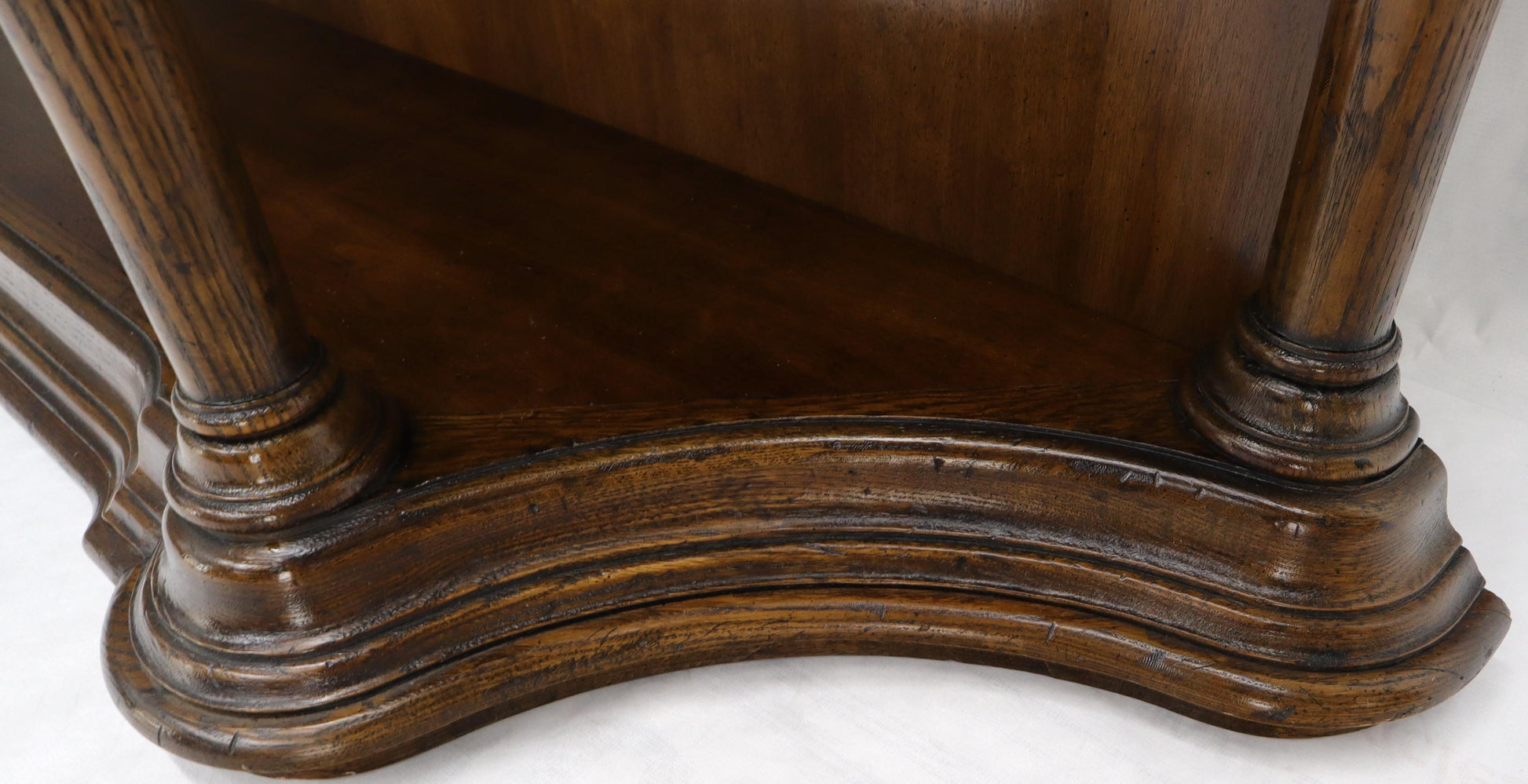 EstablishedLines Large Oversize Figural Country French Style Open Bookcase with Spindles