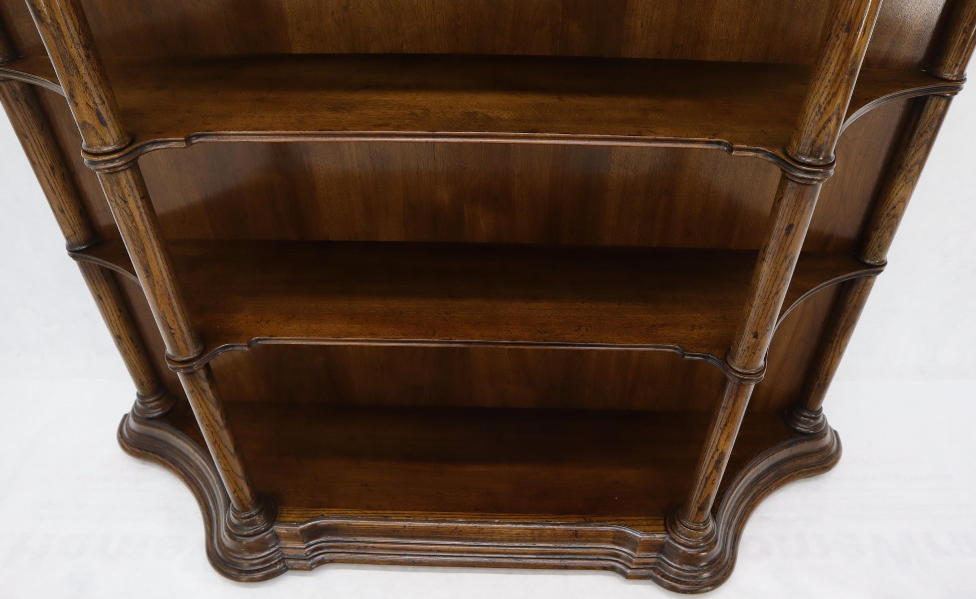 EstablishedLines Large Oversize Figural Country French Style Open Bookcase with Spindles