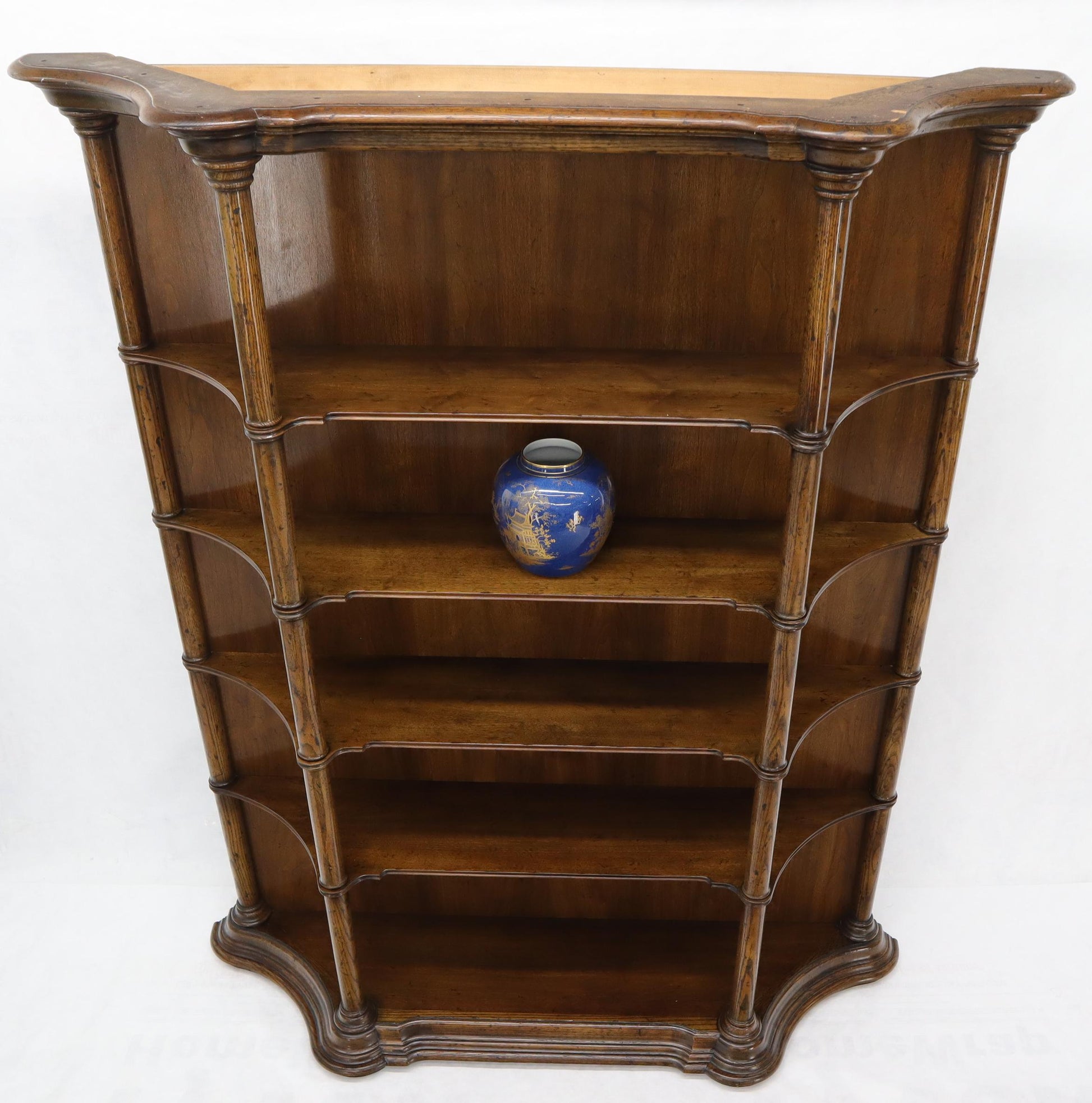EstablishedLines Large Oversize Figural Country French Style Open Bookcase with Spindles