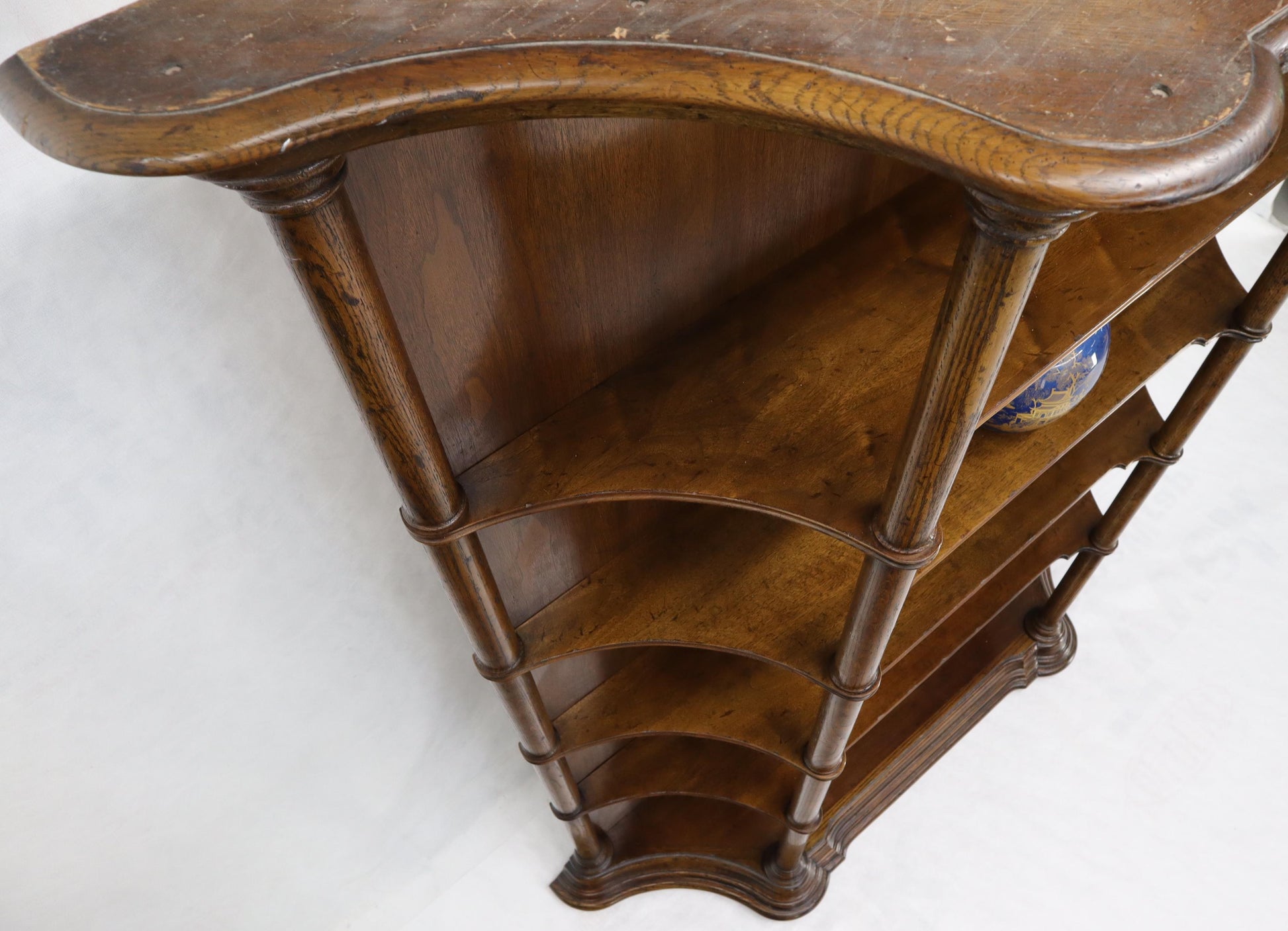 EstablishedLines Large Oversize Figural Country French Style Open Bookcase with Spindles