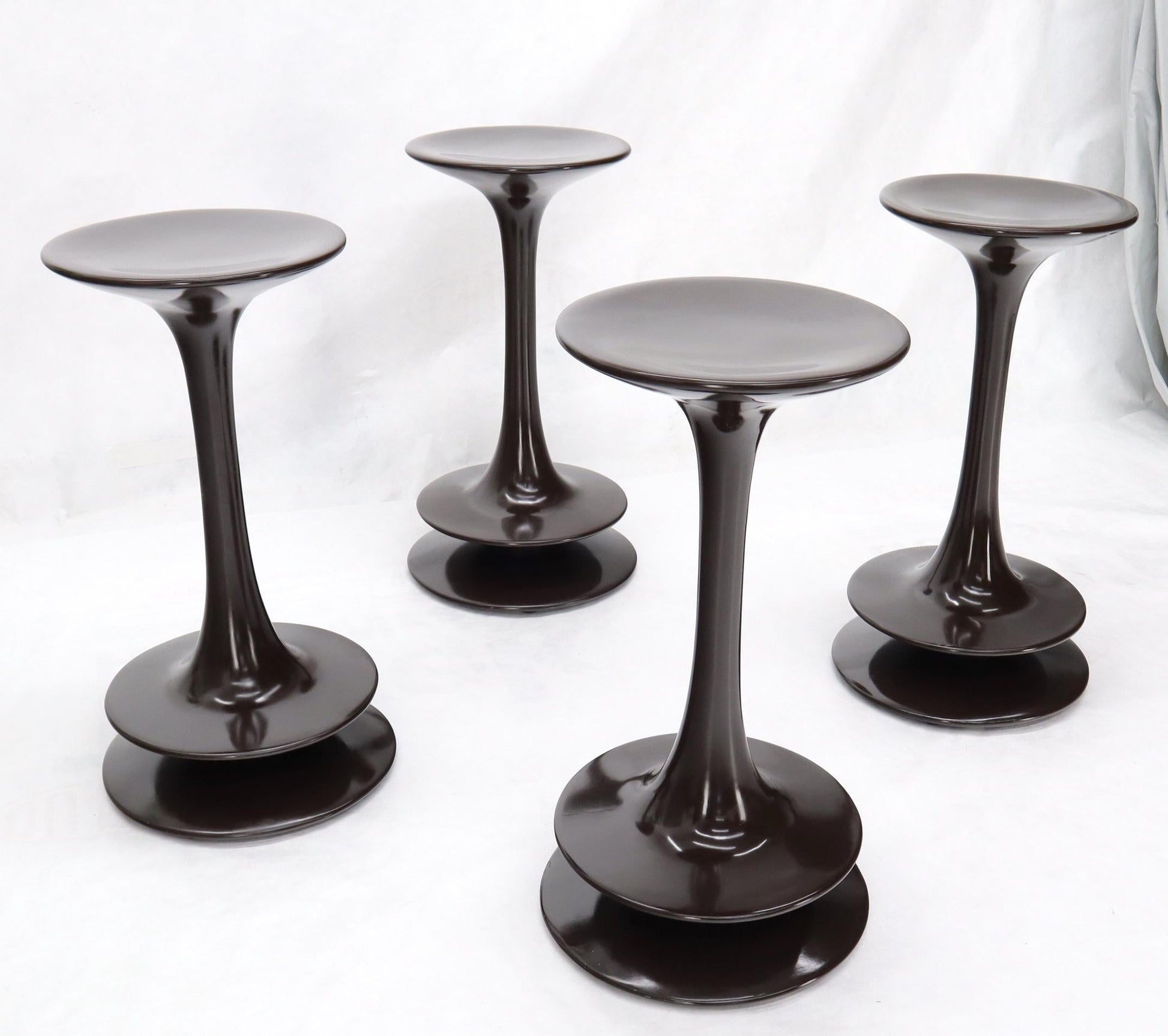 EstablishedLines Set of 4 Rare Polished Weighed Composite Pawn Form Chess Pieces Bar Stool
