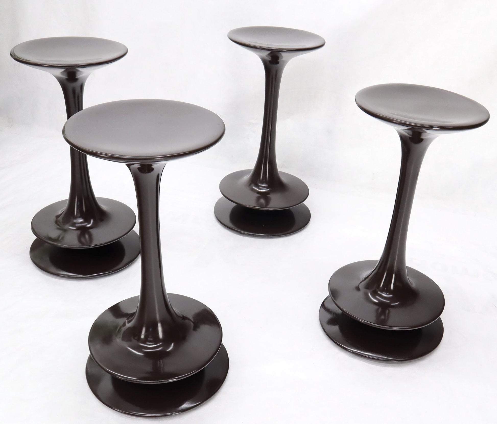 EstablishedLines Set of 4 Rare Polished Weighed Composite Pawn Form Chess Pieces Bar Stool