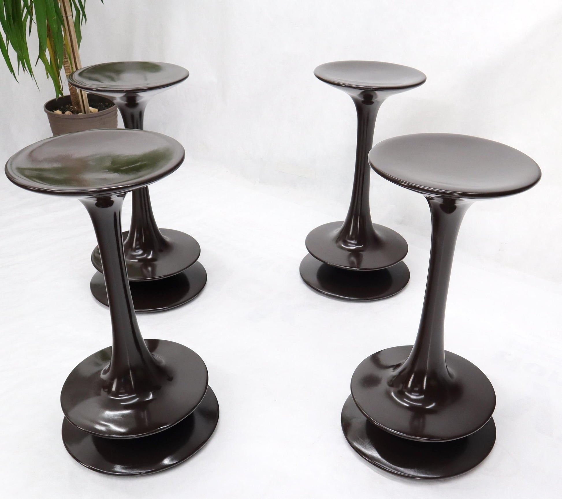 EstablishedLines Set of 4 Rare Polished Weighed Composite Pawn Form Chess Pieces Bar Stool