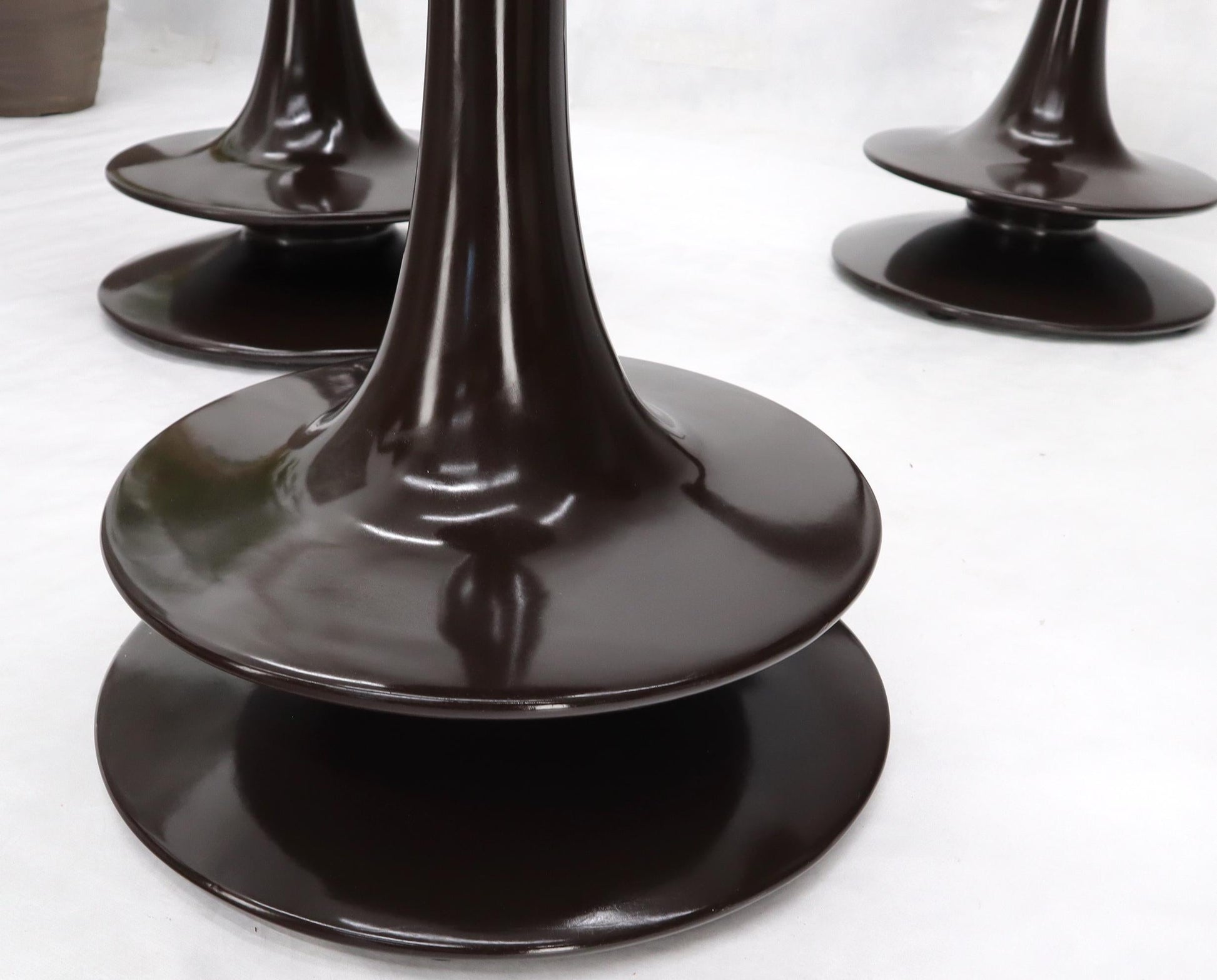EstablishedLines Set of 4 Rare Polished Weighed Composite Pawn Form Chess Pieces Bar Stool