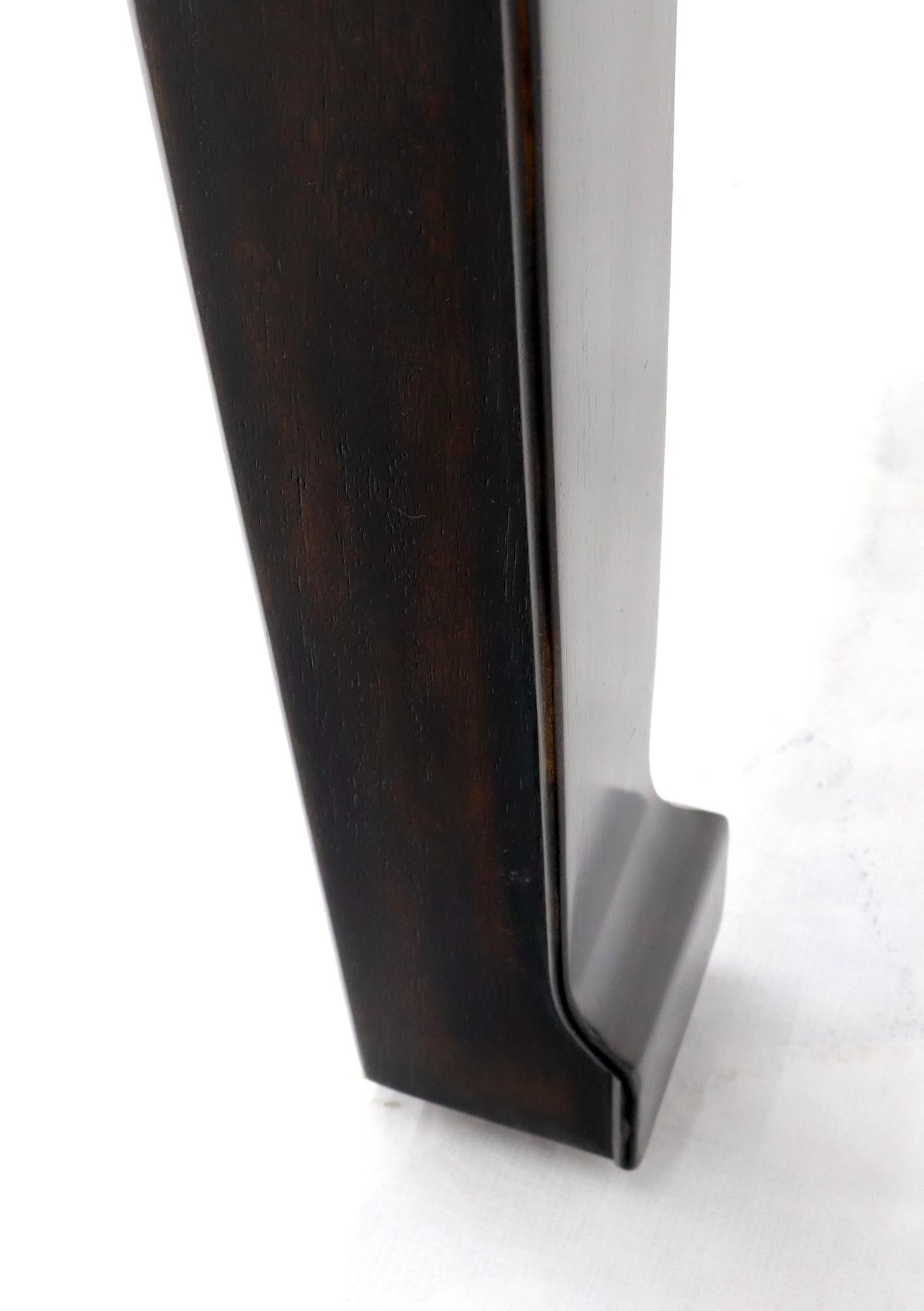 EstablishedLines Ebonized Mahogany Cane Top Asian Influence Console Table