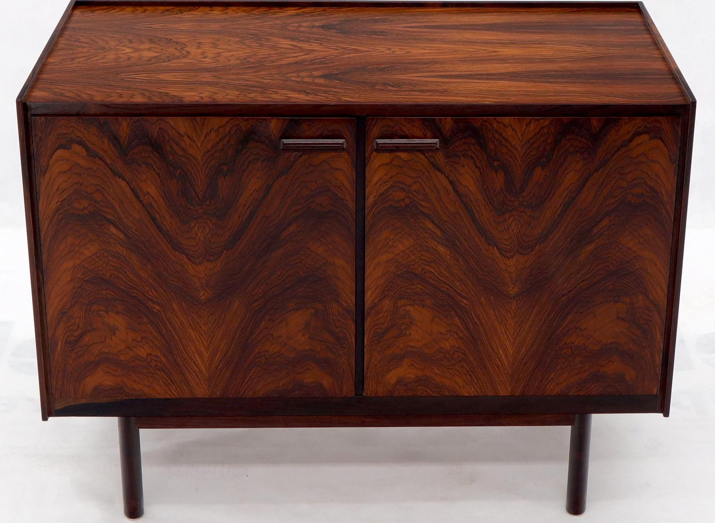 EstablishedLines Danish Mid-Century Modern Two Part Rosewood Storage Cabinet Credenza