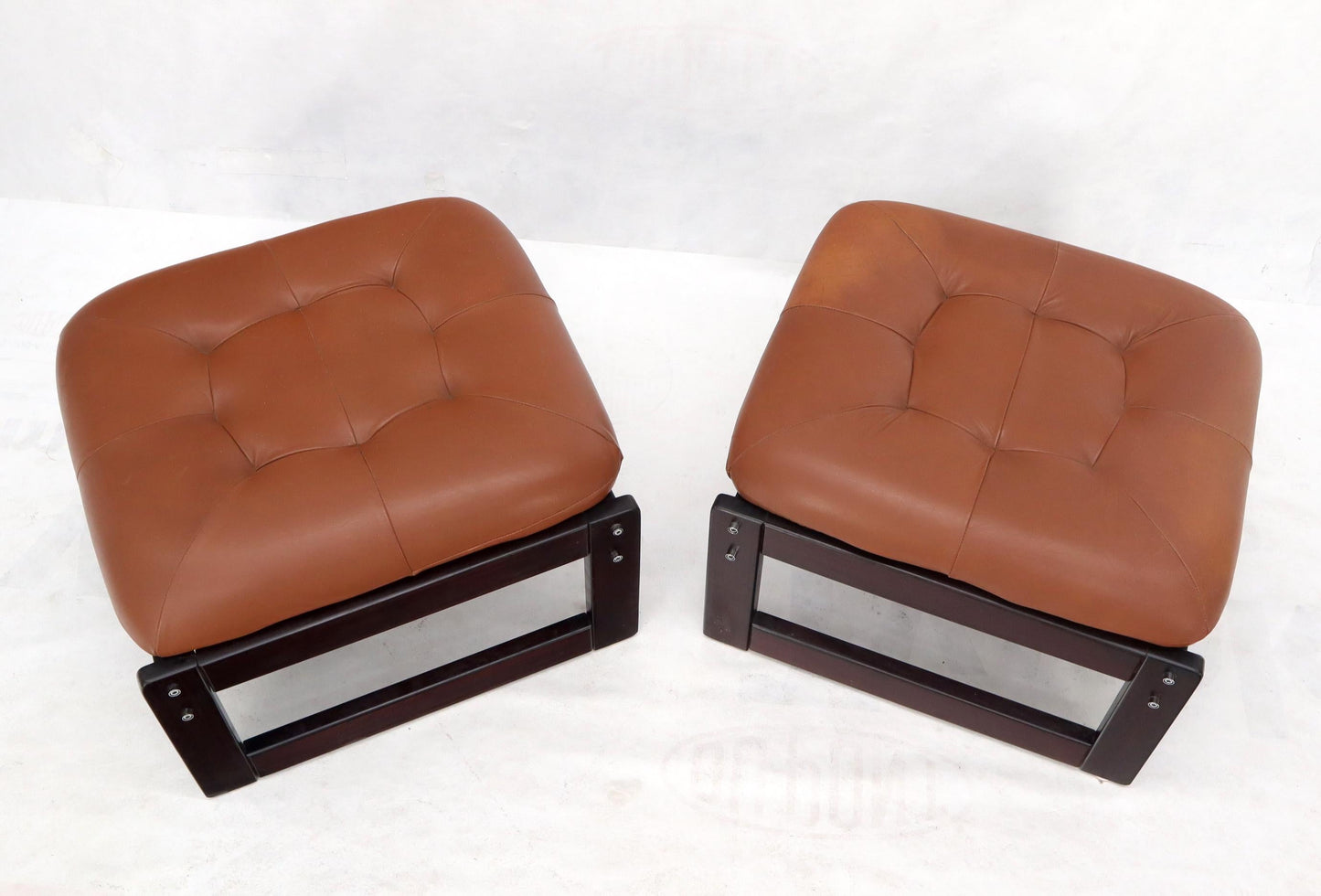 EstablishedLines Pair of Percival Lafer Midcentury Brazilian "MP-97" Stools Foot Rests Ottomans