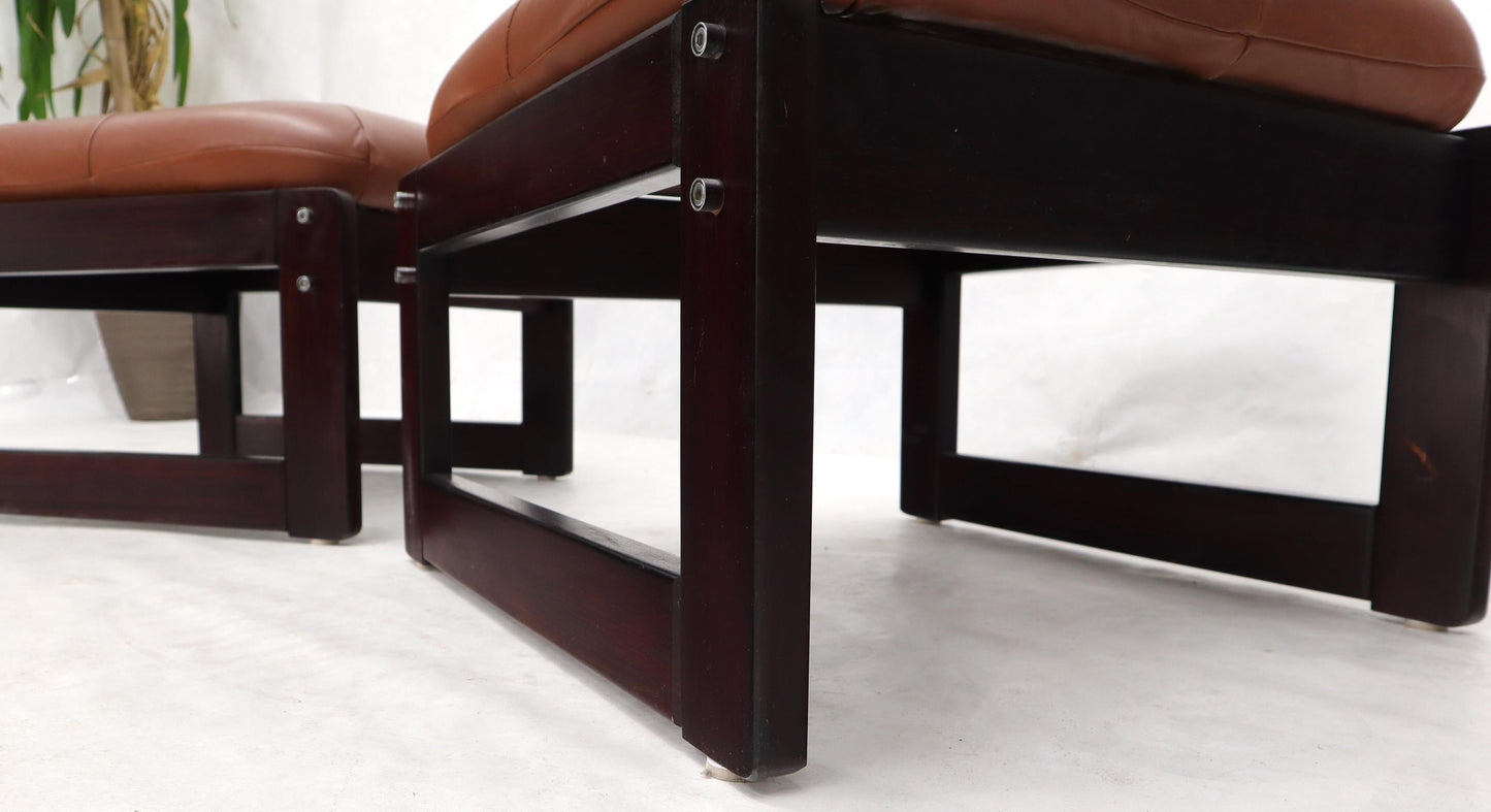 EstablishedLines Pair of Percival Lafer Midcentury Brazilian "MP-97" Stools Foot Rests Ottomans