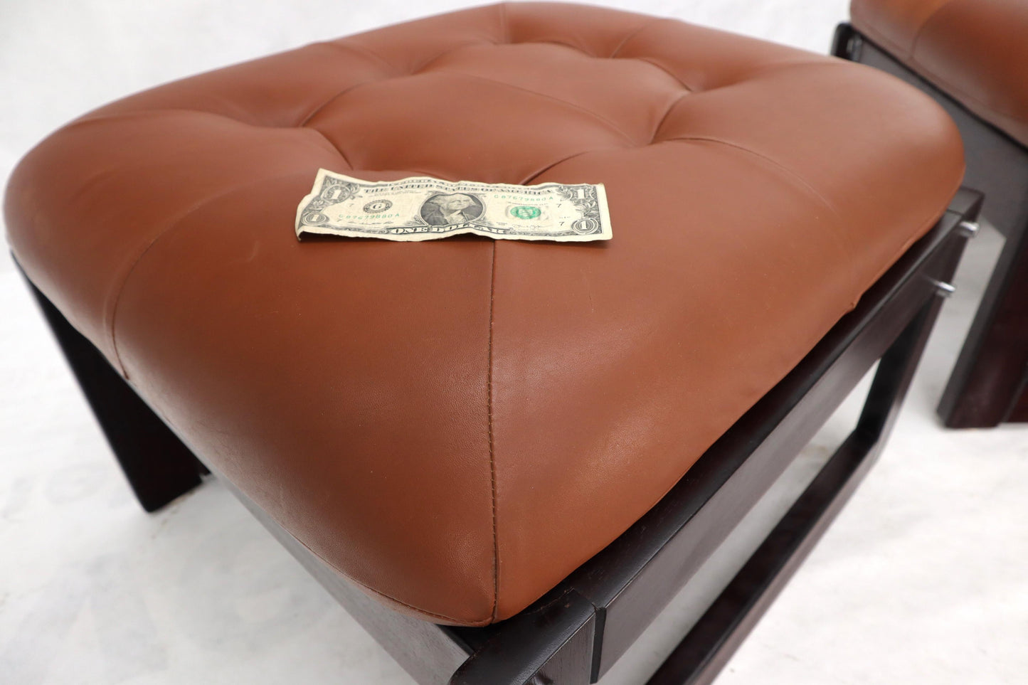 EstablishedLines Pair of Percival Lafer Midcentury Brazilian "MP-97" Stools Foot Rests Ottomans