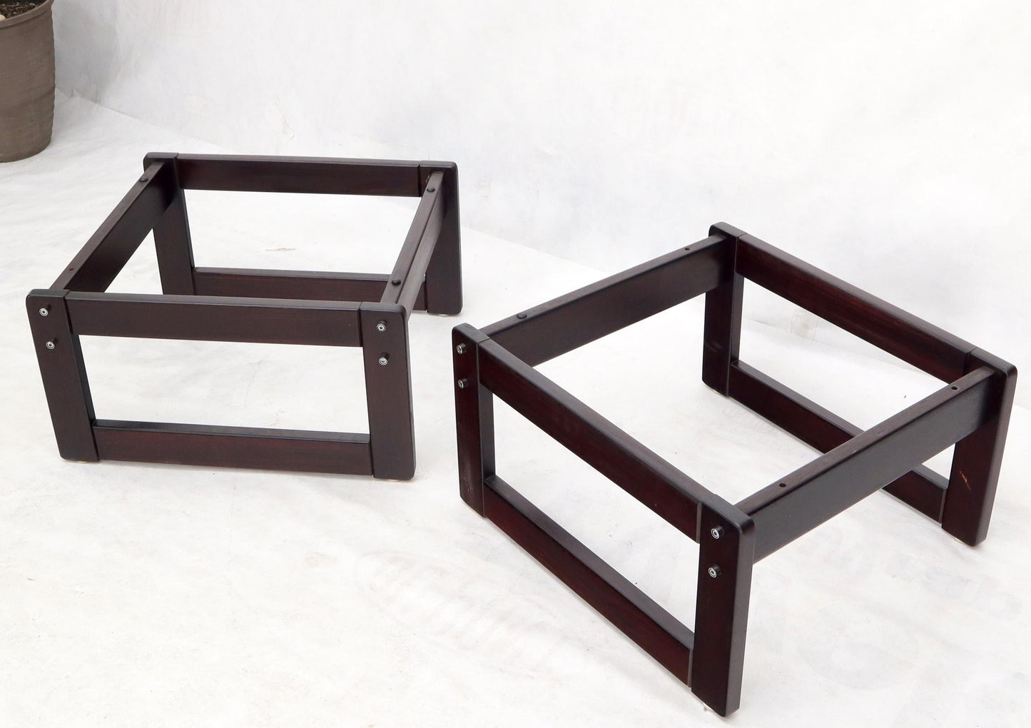 EstablishedLines Pair of Percival Lafer Midcentury Brazilian "MP-97" Stools Foot Rests Ottomans