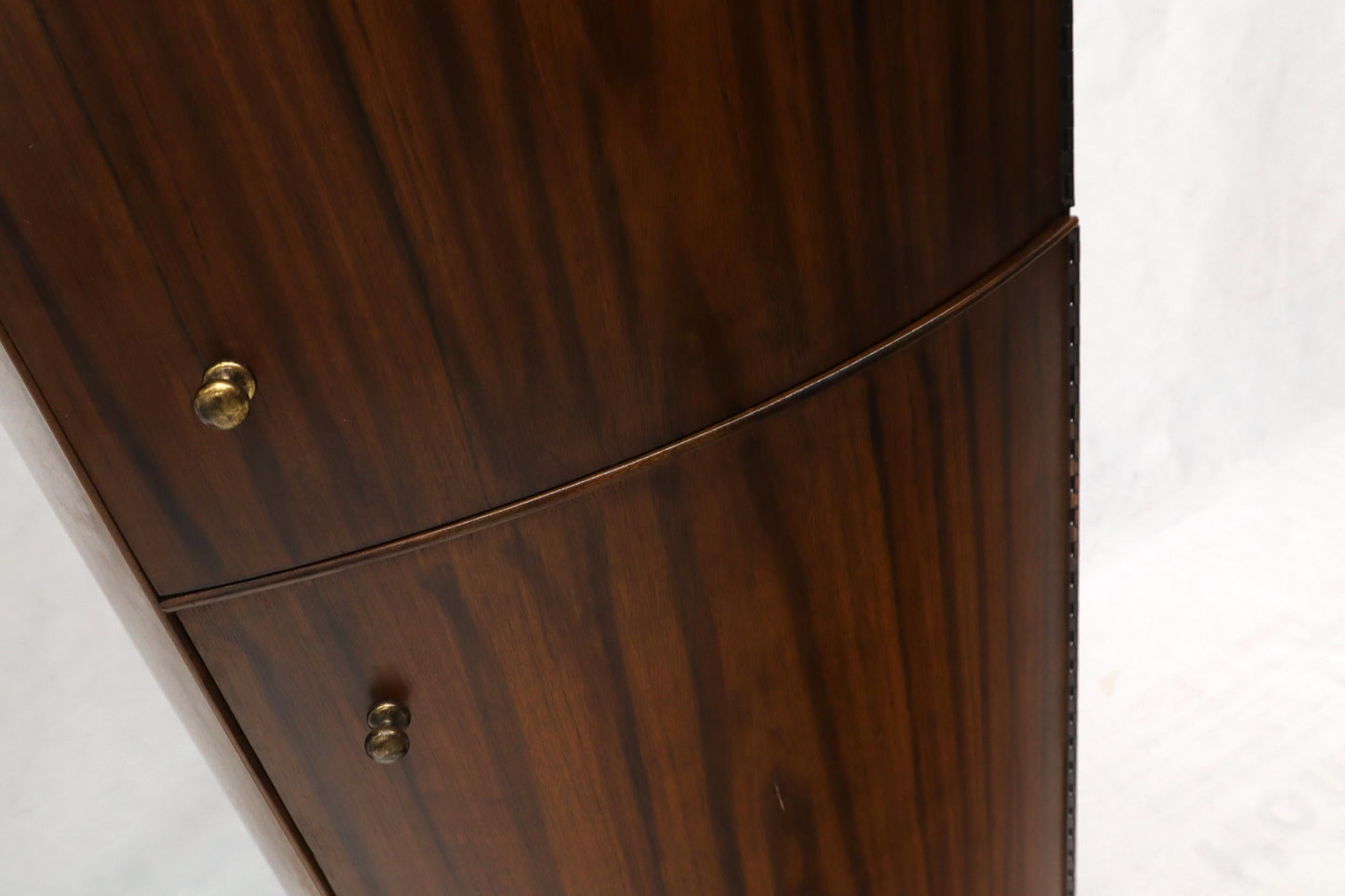 EstablishedLines Unusual Double Sided Swivel Cylinder Shape Dresser Cheval Mirror Combo Cabinet