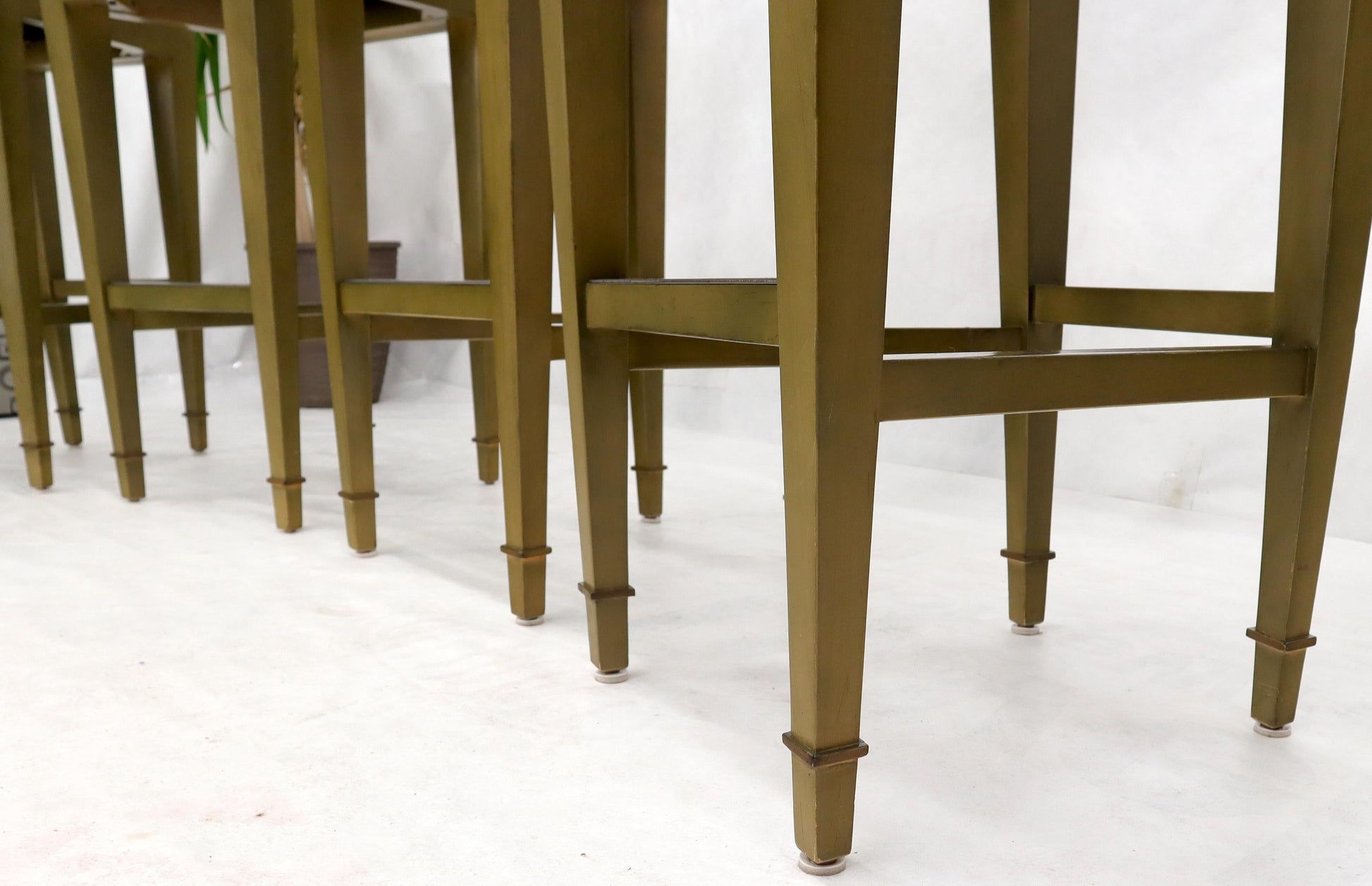 EstablishedLines Set of 4 Decorated Memphis Style Bar Stools New Upholstery