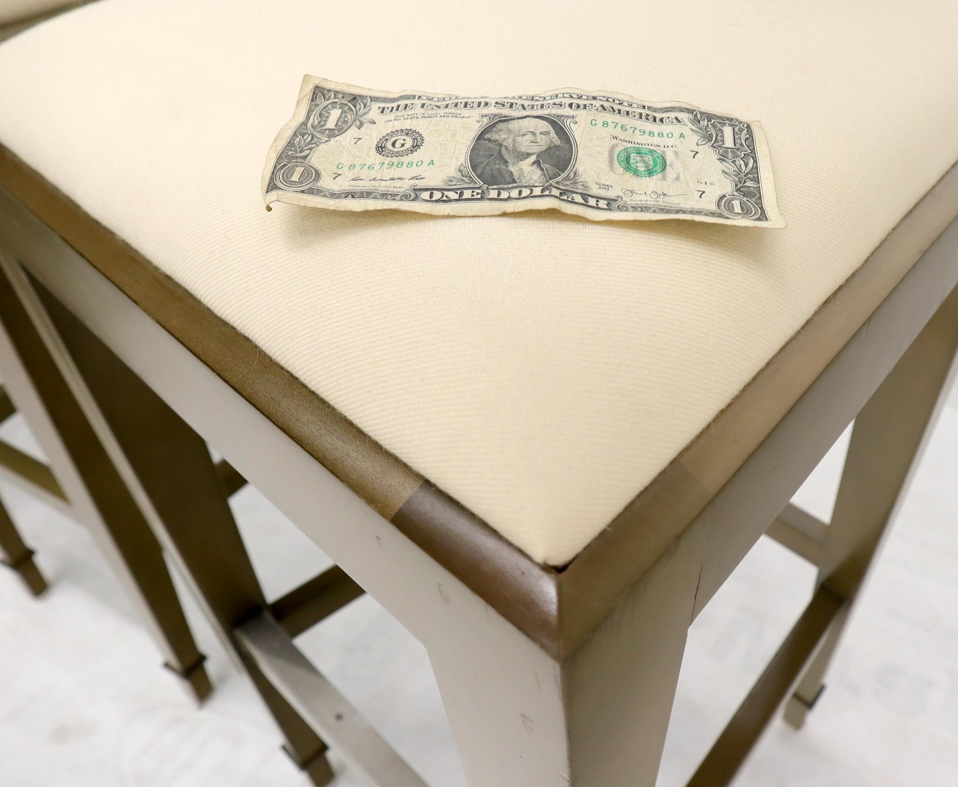 EstablishedLines Set of 4 Decorated Memphis Style Bar Stools New Upholstery