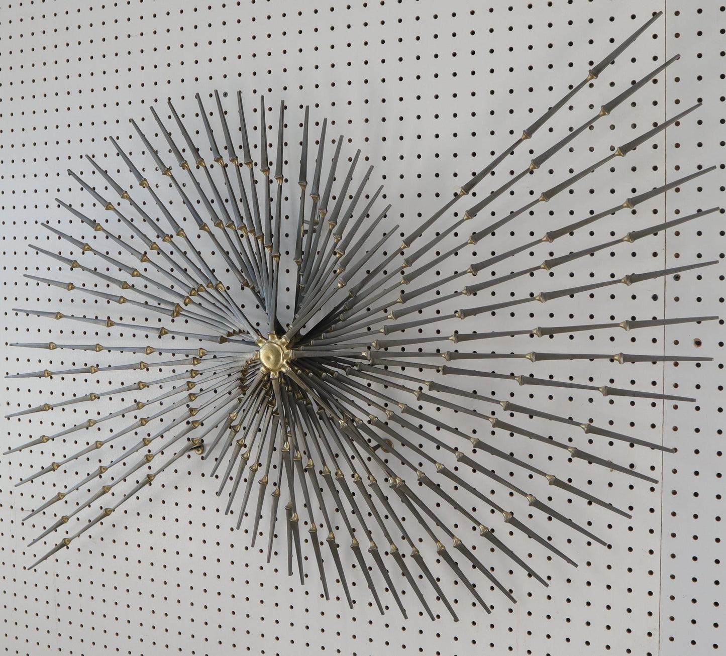 EstablishedLines Artist Signed Spiral Nail Wall Mount Sculpture