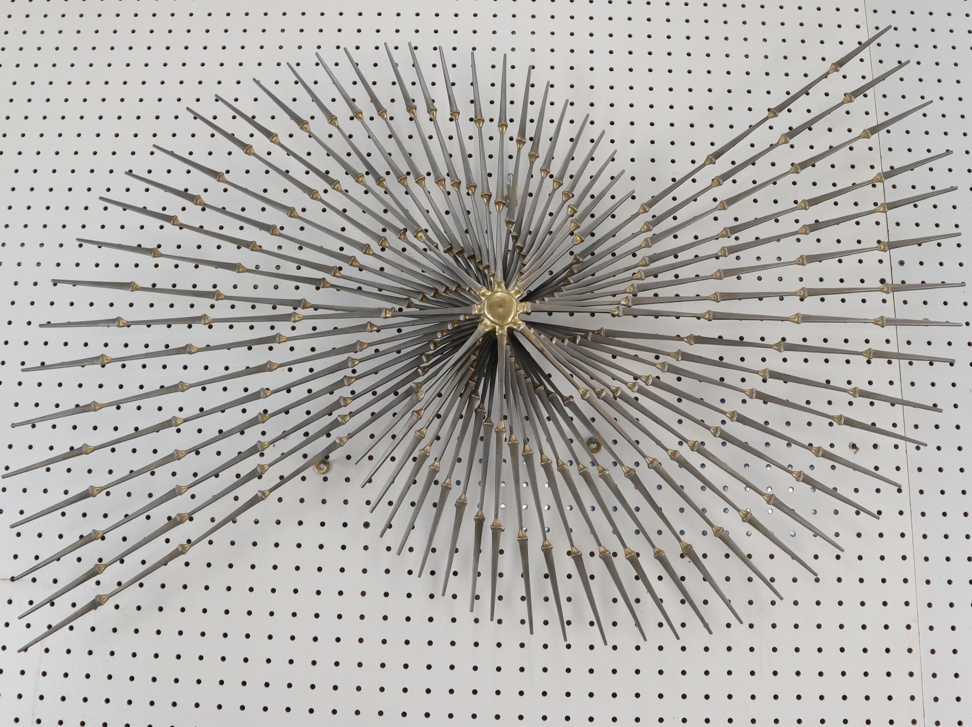 EstablishedLines Artist Signed Spiral Nail Wall Mount Sculpture