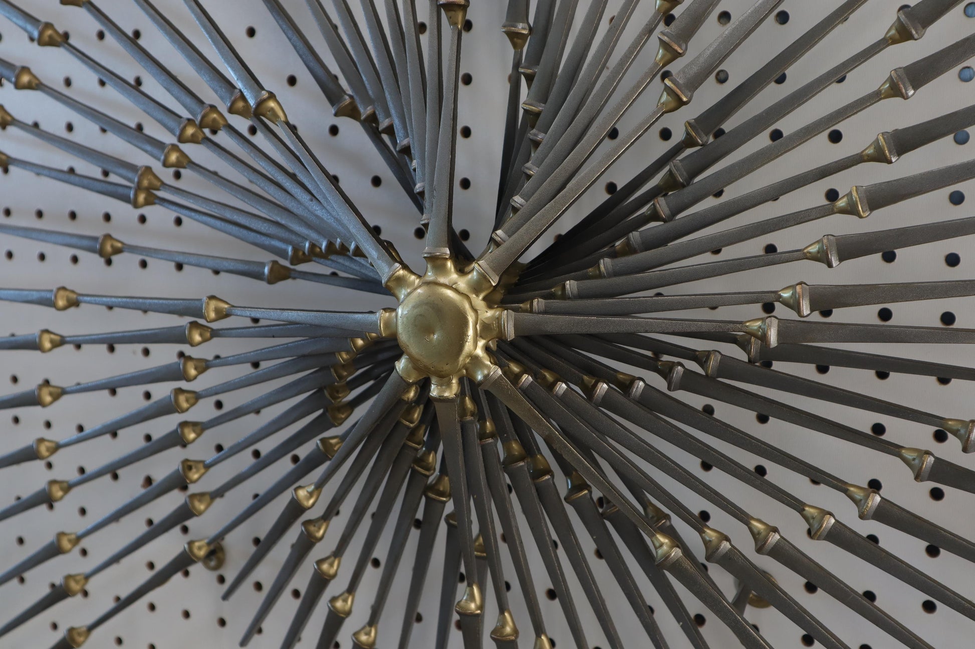 EstablishedLines Artist Signed Spiral Nail Wall Mount Sculpture