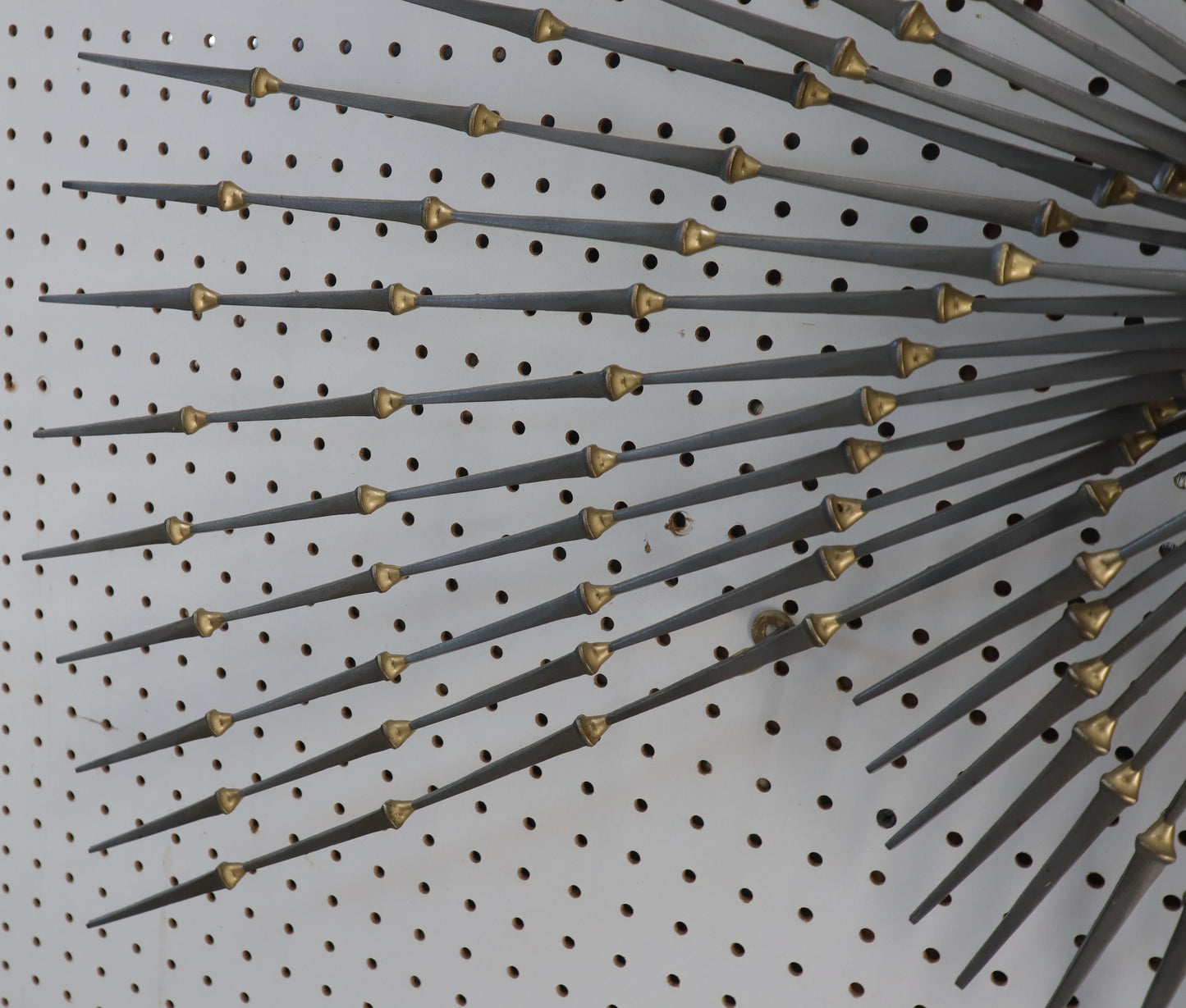 EstablishedLines Artist Signed Spiral Nail Wall Mount Sculpture