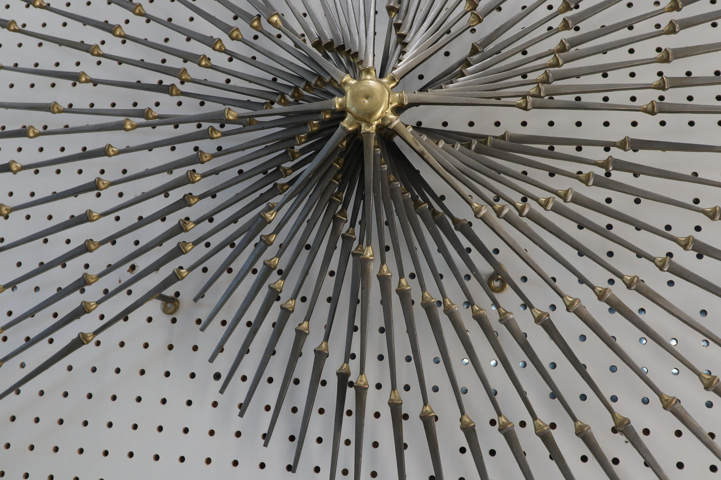 EstablishedLines Artist Signed Spiral Nail Wall Mount Sculpture