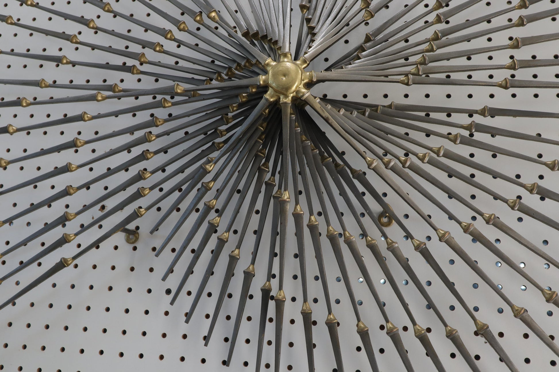 EstablishedLines Artist Signed Spiral Nail Wall Mount Sculpture