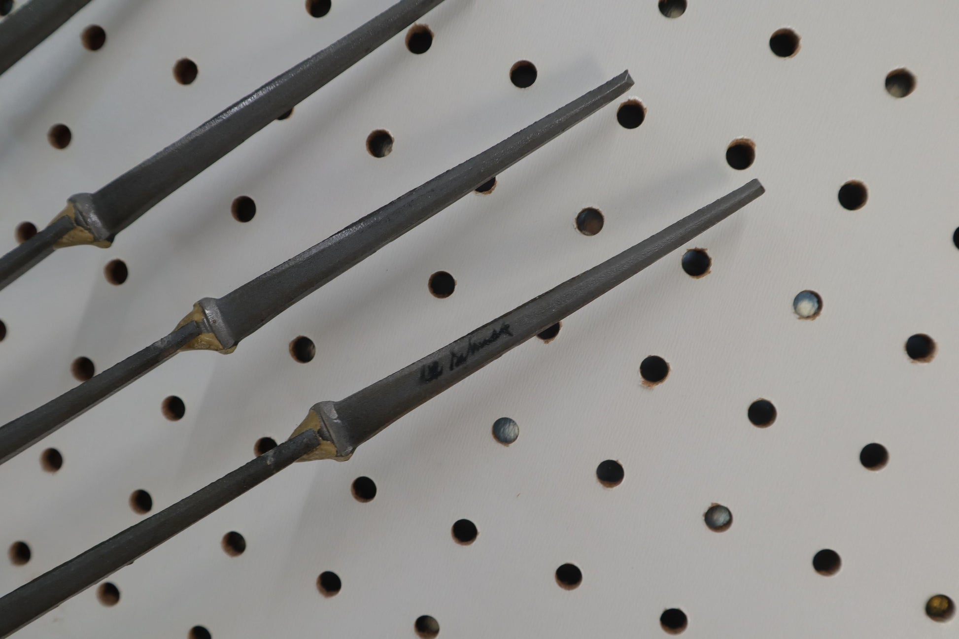 EstablishedLines Artist Signed Spiral Nail Wall Mount Sculpture