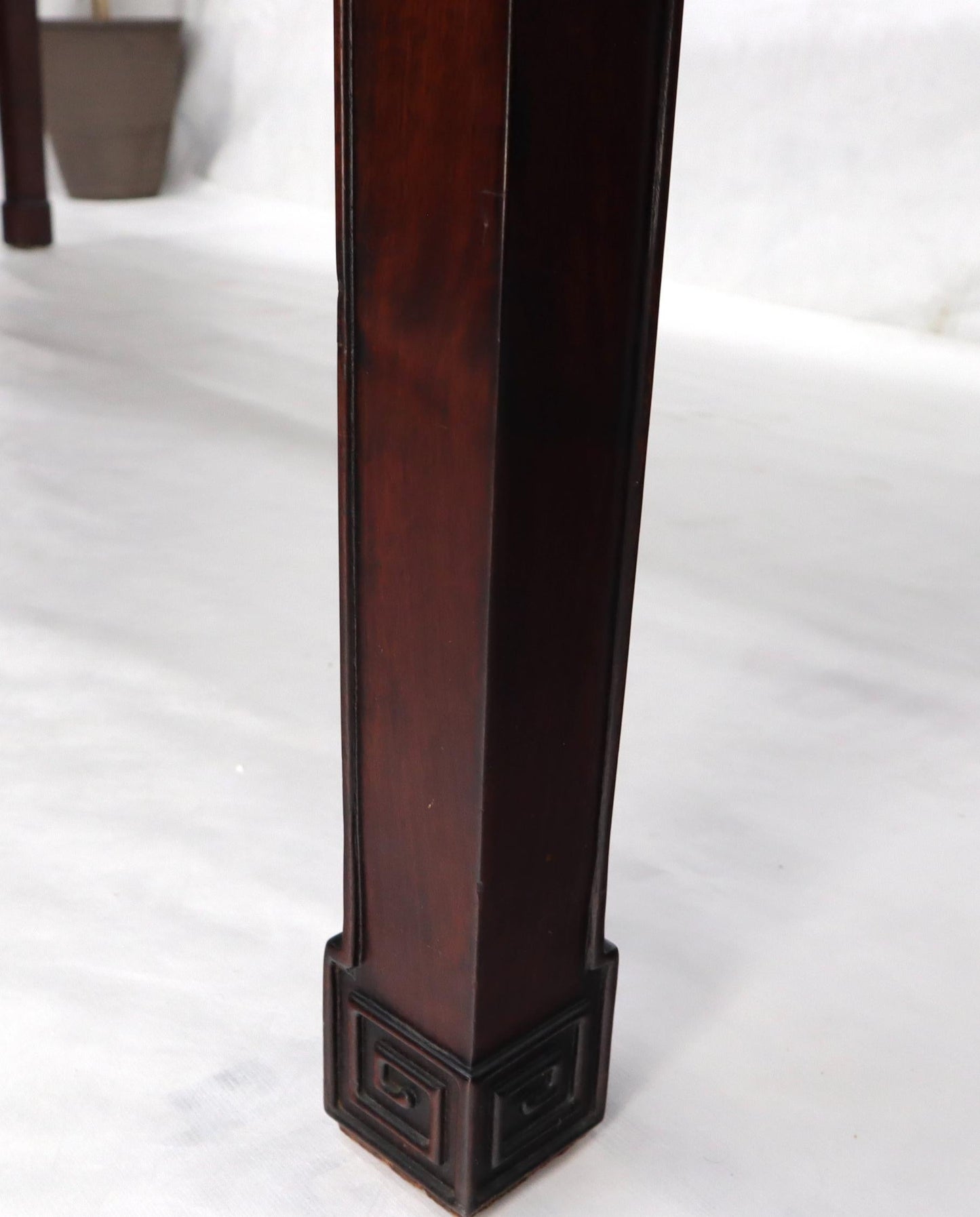 EstablishedLines Asian Chinese Chippendale Style Solid Rosewood Square Dining Table w/ 2 Bords